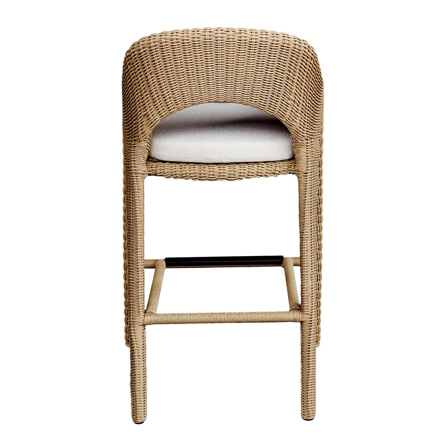 Kavali - Outdoor Wicker Barstool - Woodtone