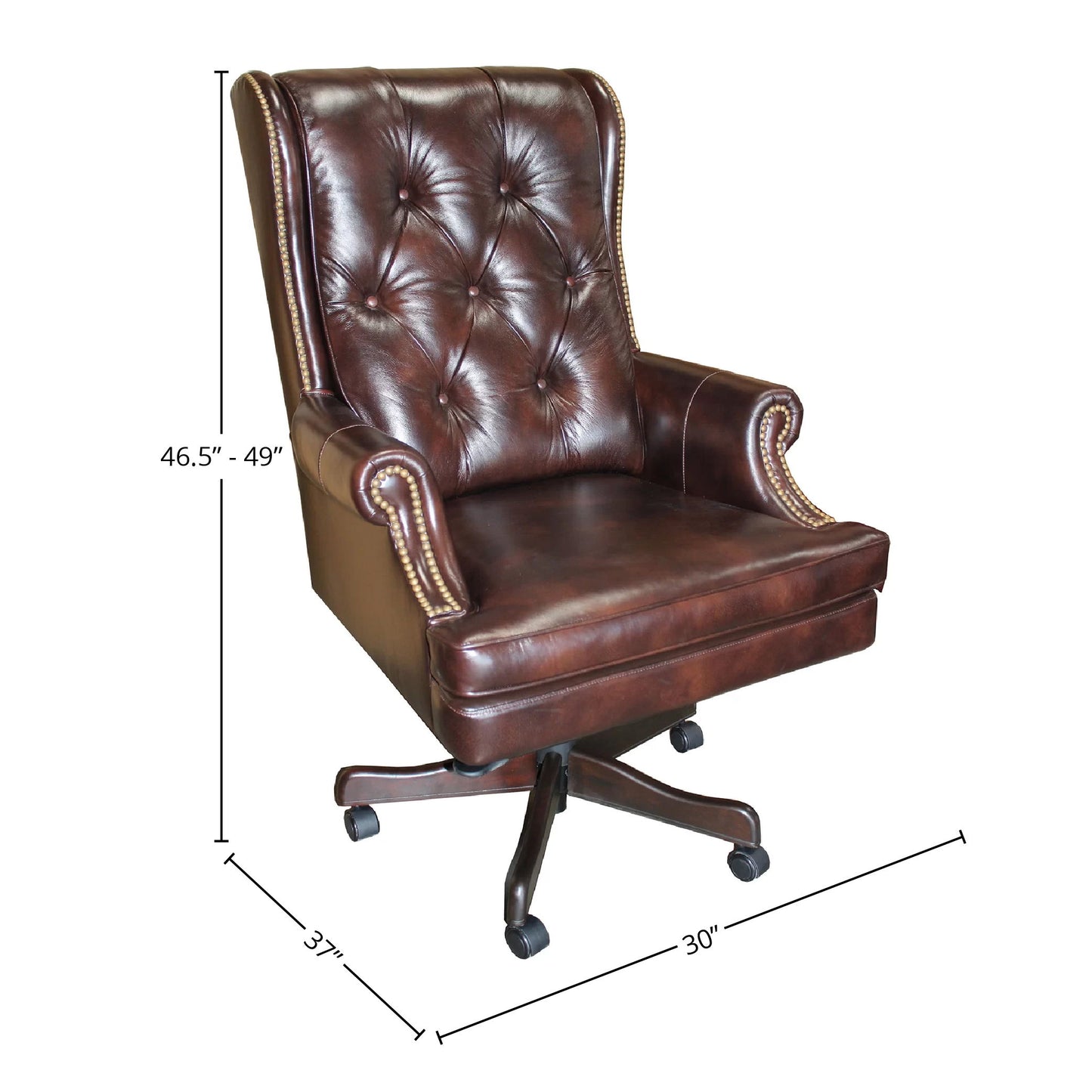 Dc#112 - Ha - Desk Chair - Havana w/ Brown Base