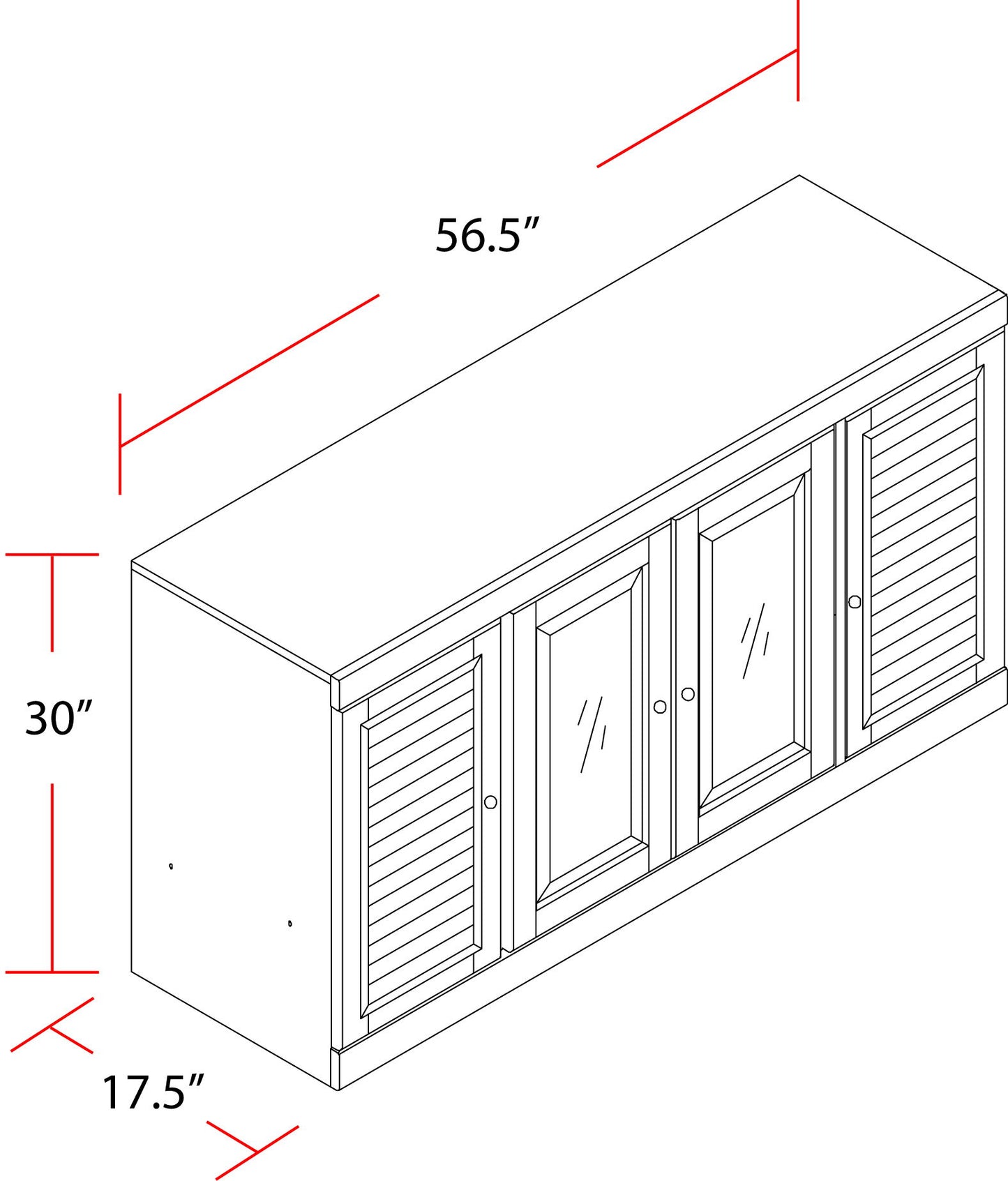 Boca - TV Console - Cottage White