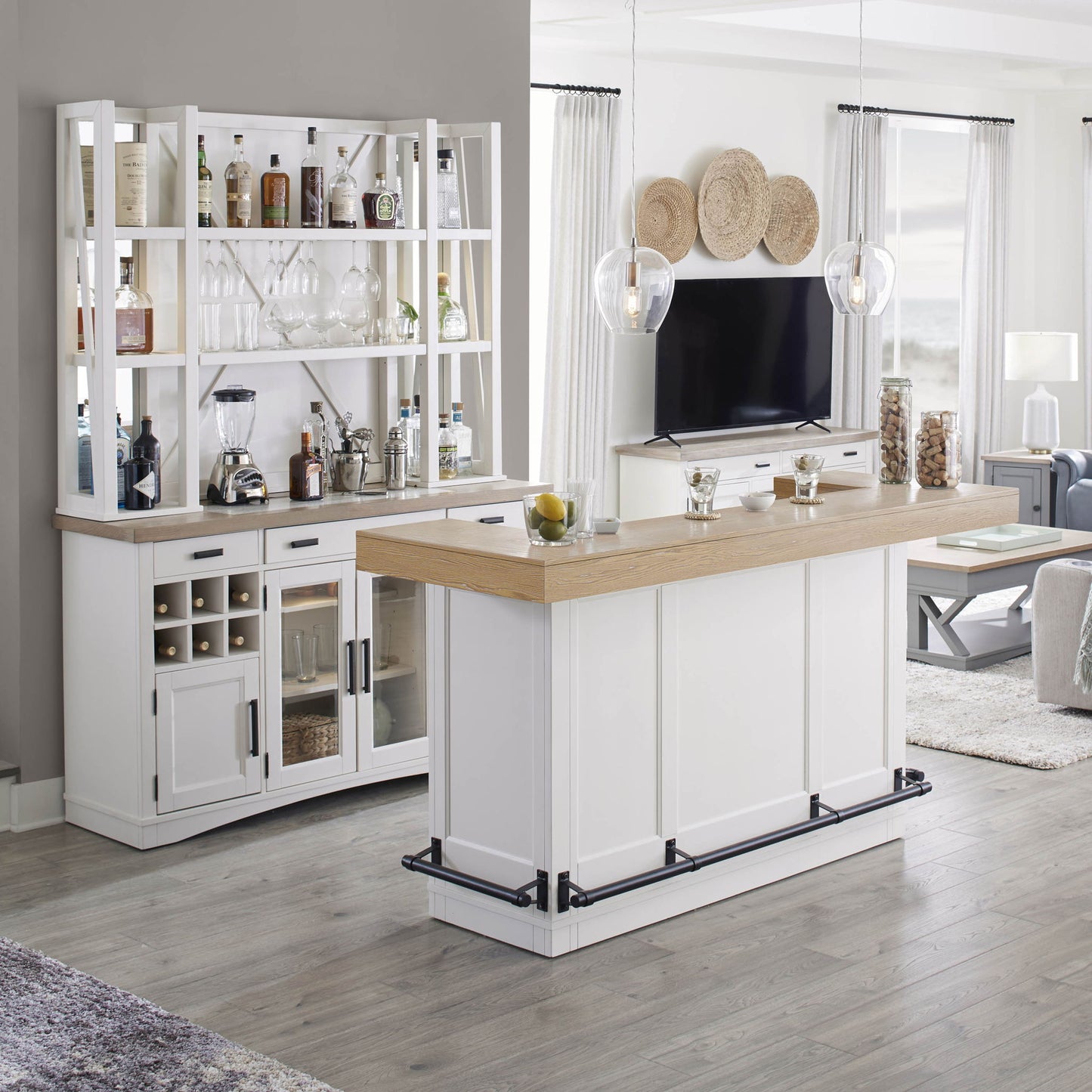 Americana Modern Dining - Bar With Quartz Insert - Cotton