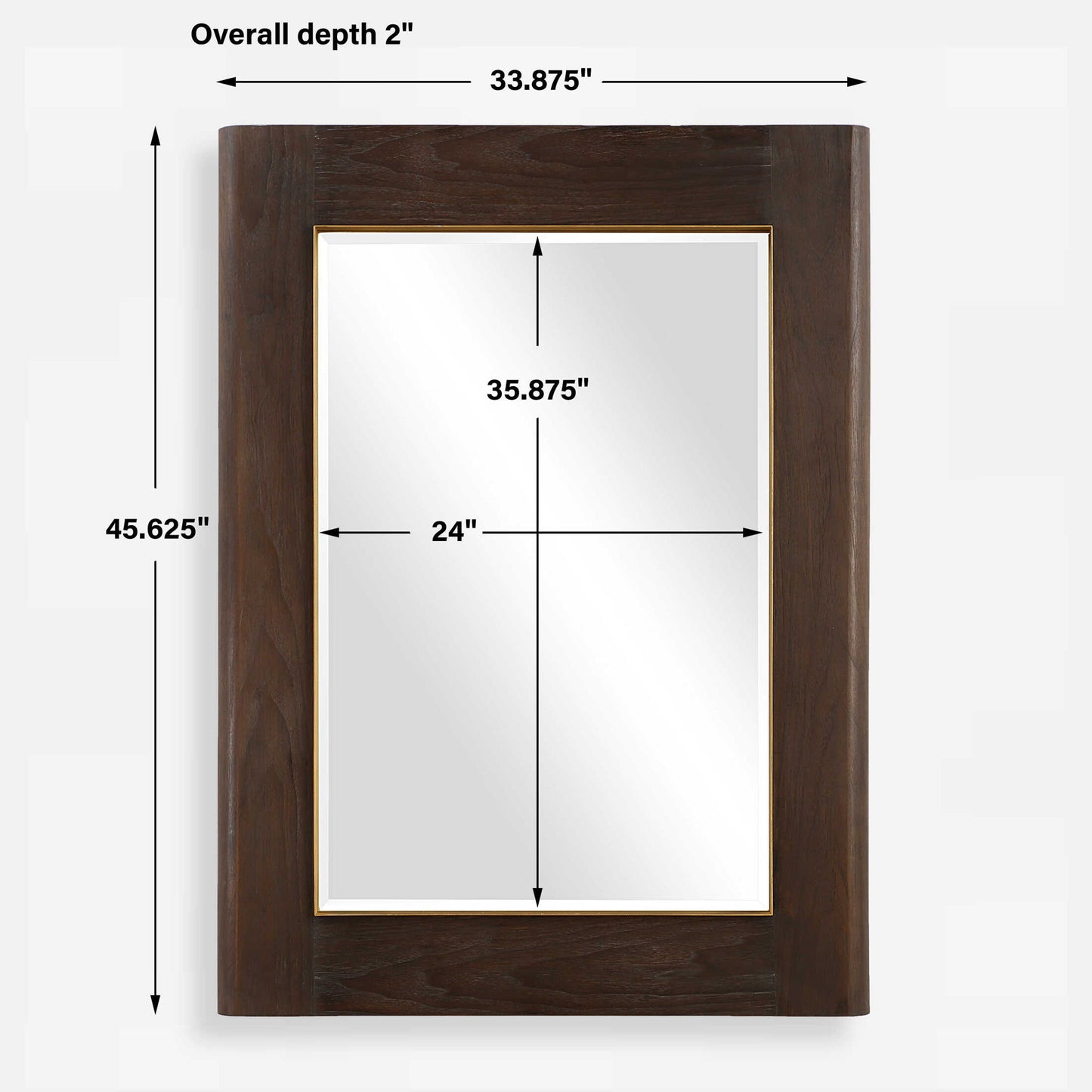 Catron - Mirror - Aged Walnut