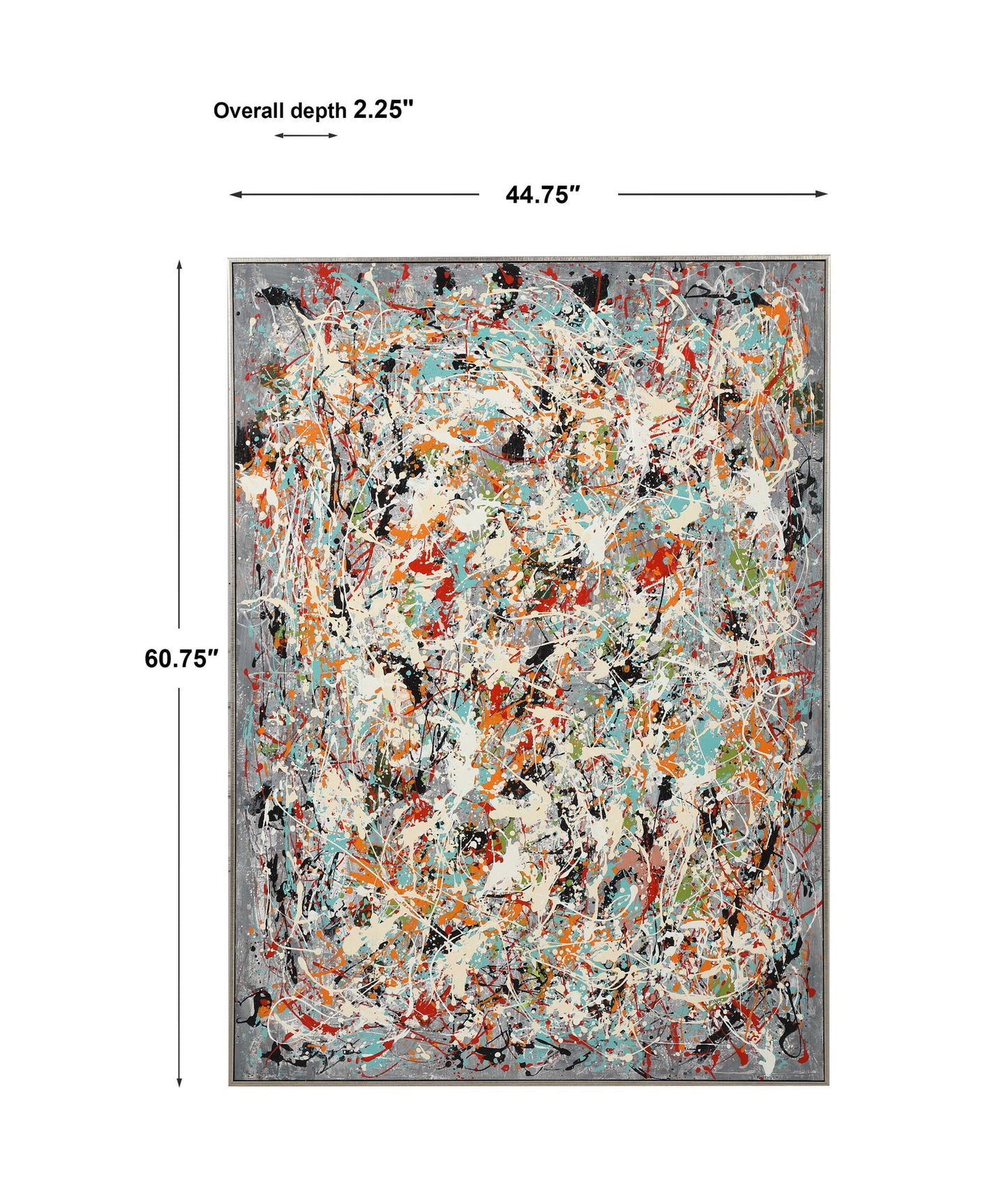Organized Chaos - Hand Painted Canvas - Pearl Silver