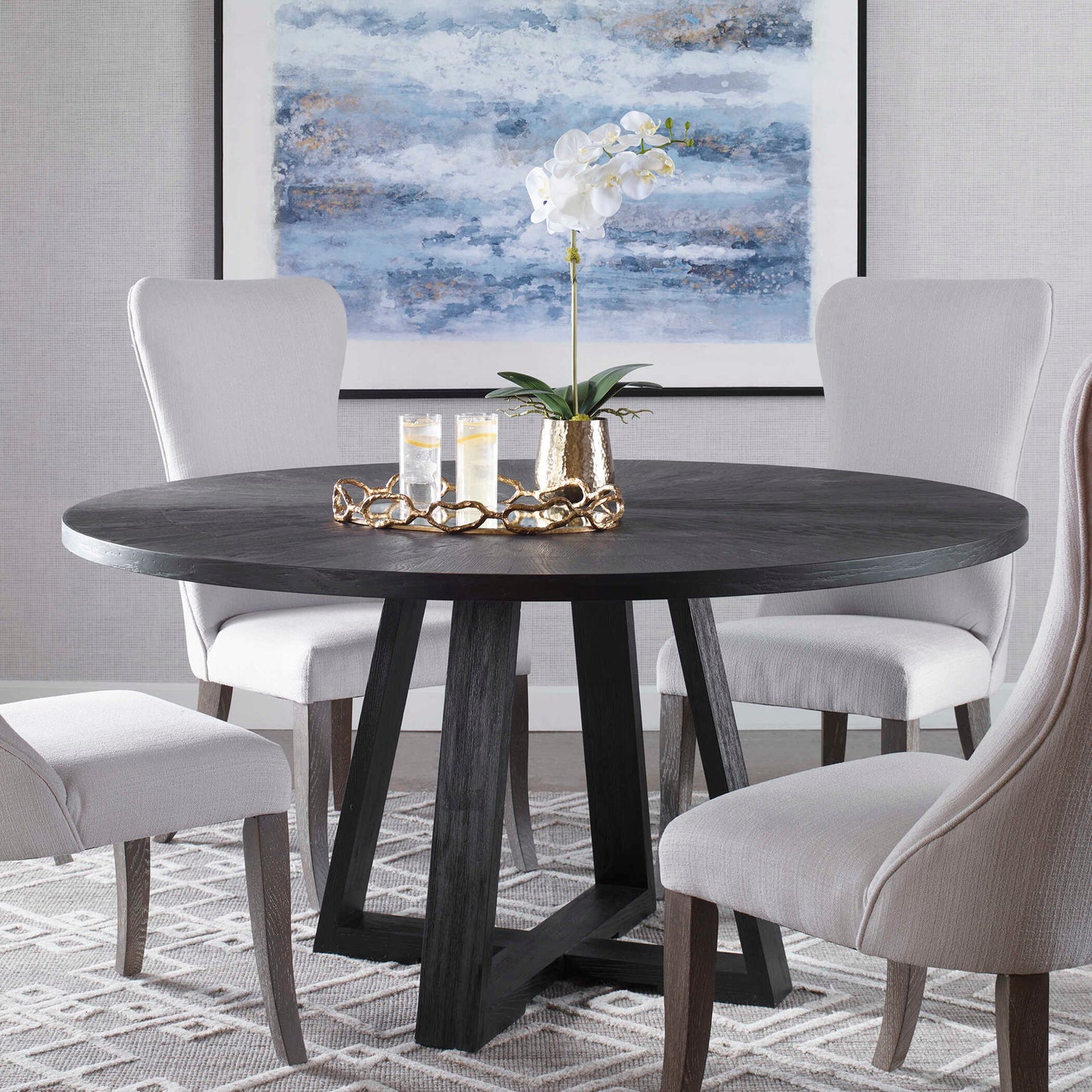 Gidran - Round Dining Table - Black