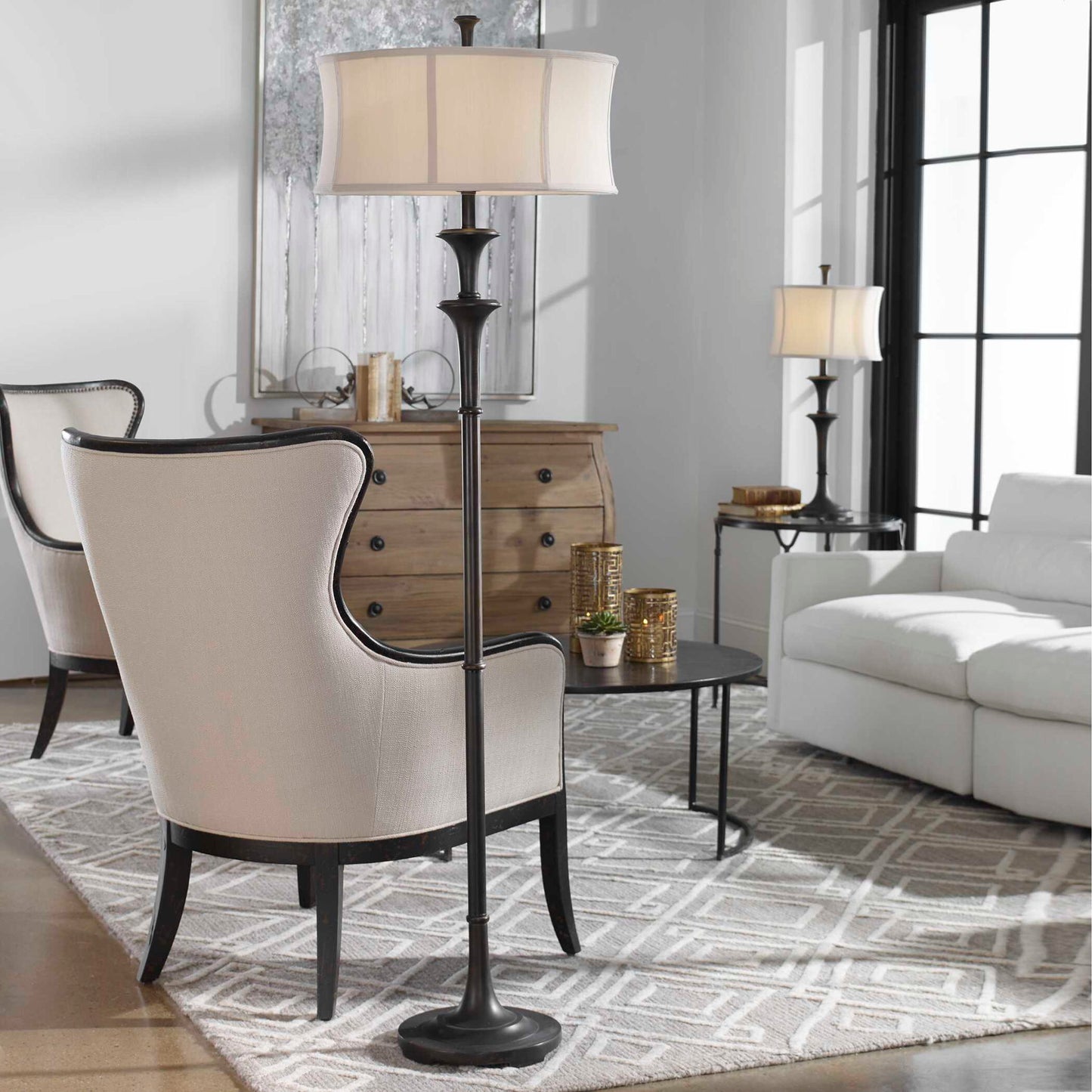Brazoria - Floor Lamp - Dark Gray