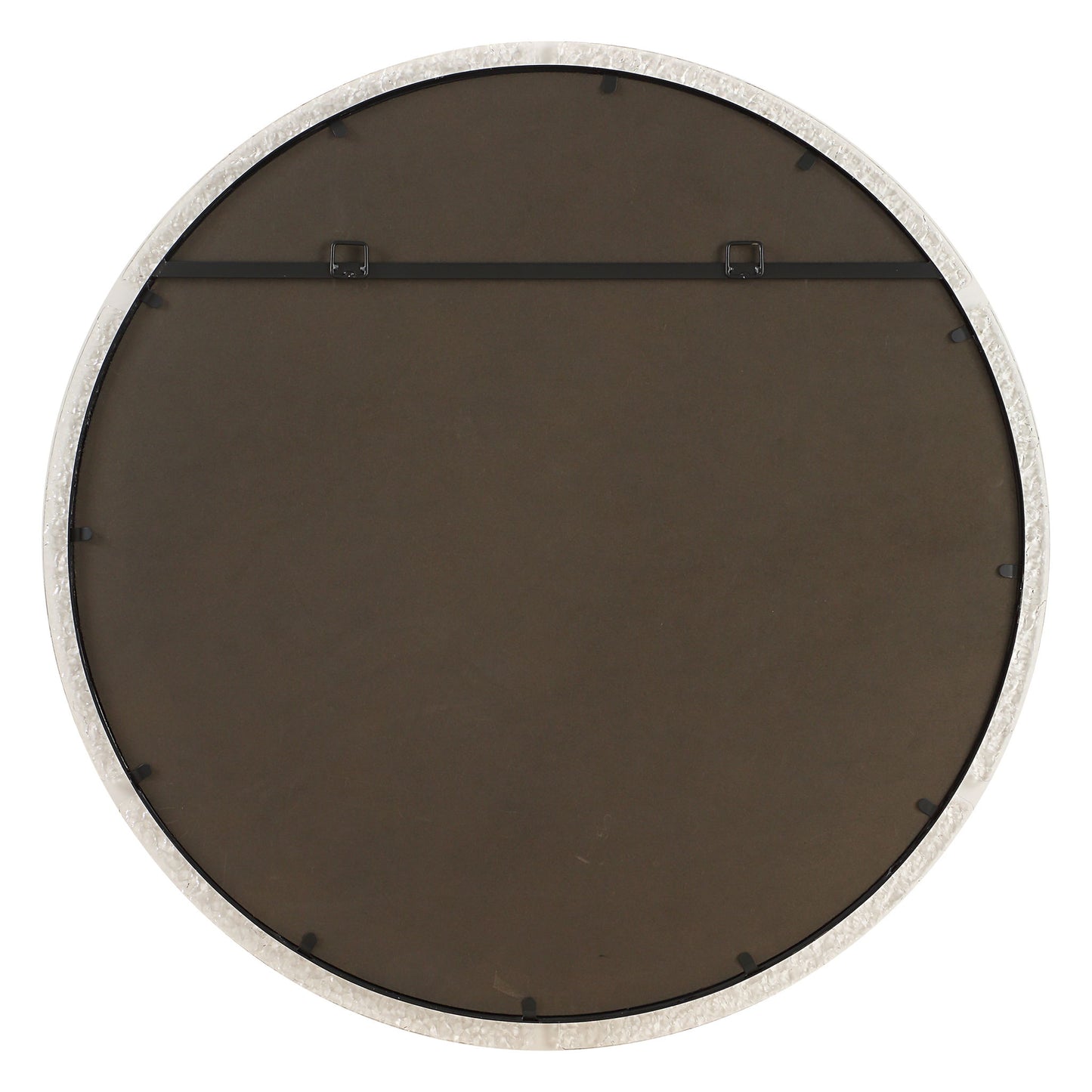 Crystalline - Round Mirror - White