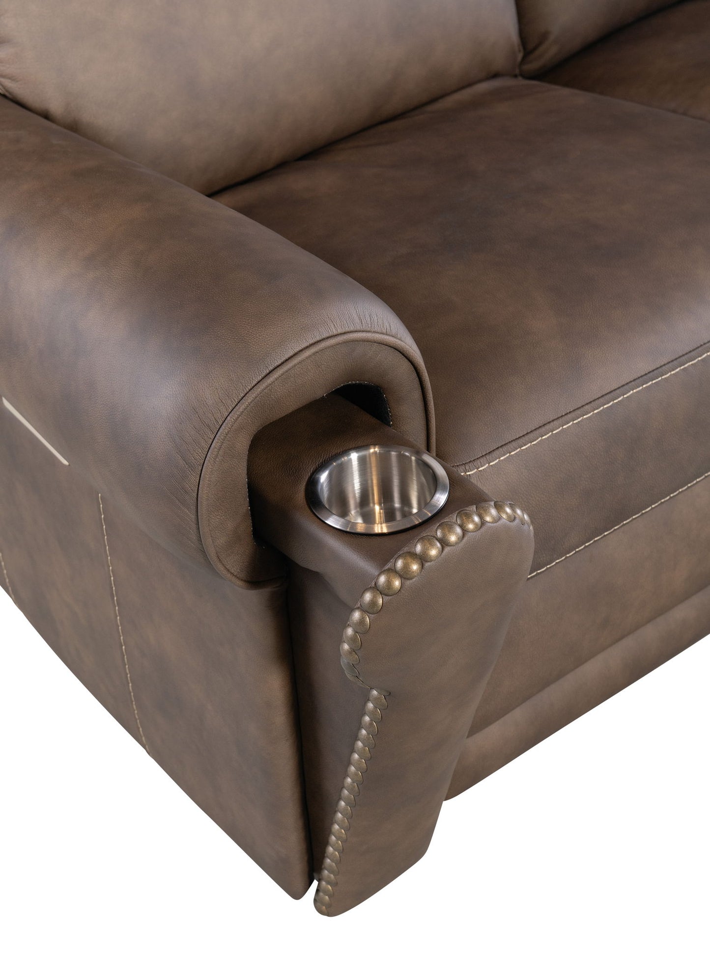 SS - Duncan Power Loveseat With Power Headrest & Lumbar - Dark Brown