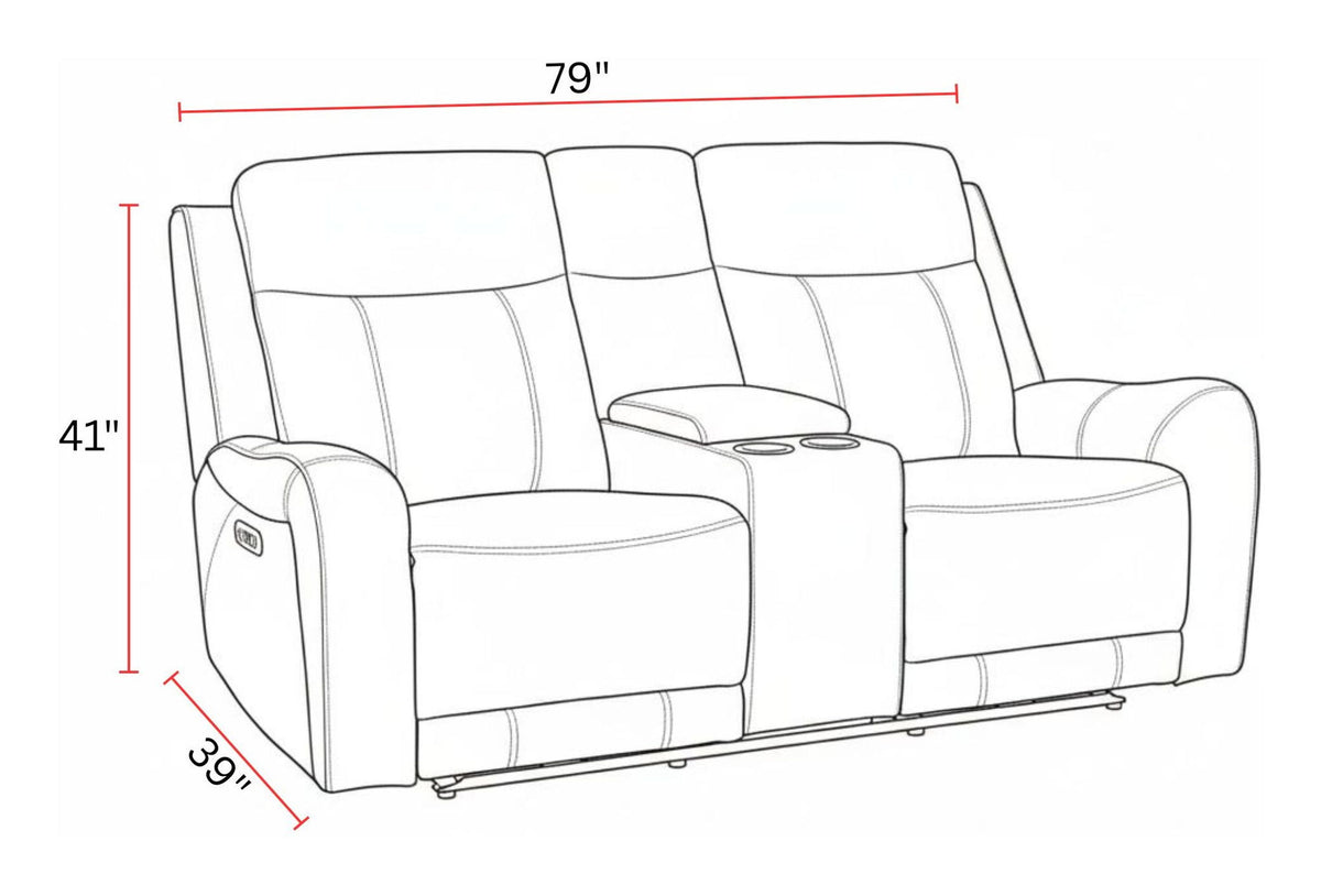 Haywood - Power Reclining Console Loveseat - Butternut