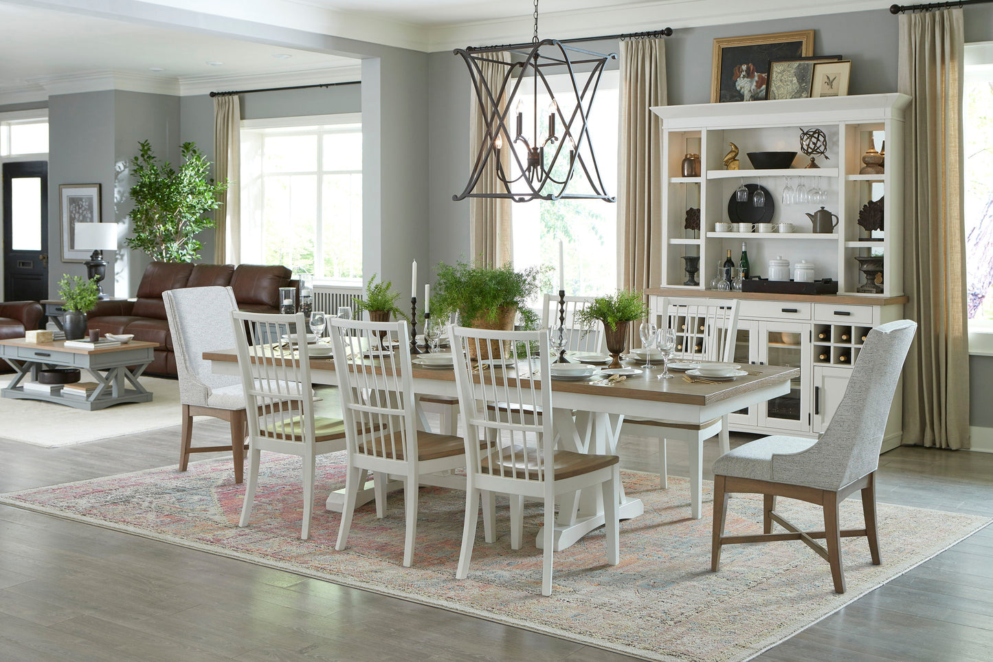 Americana Modern Dining - Trestle Dining Table - Cotton