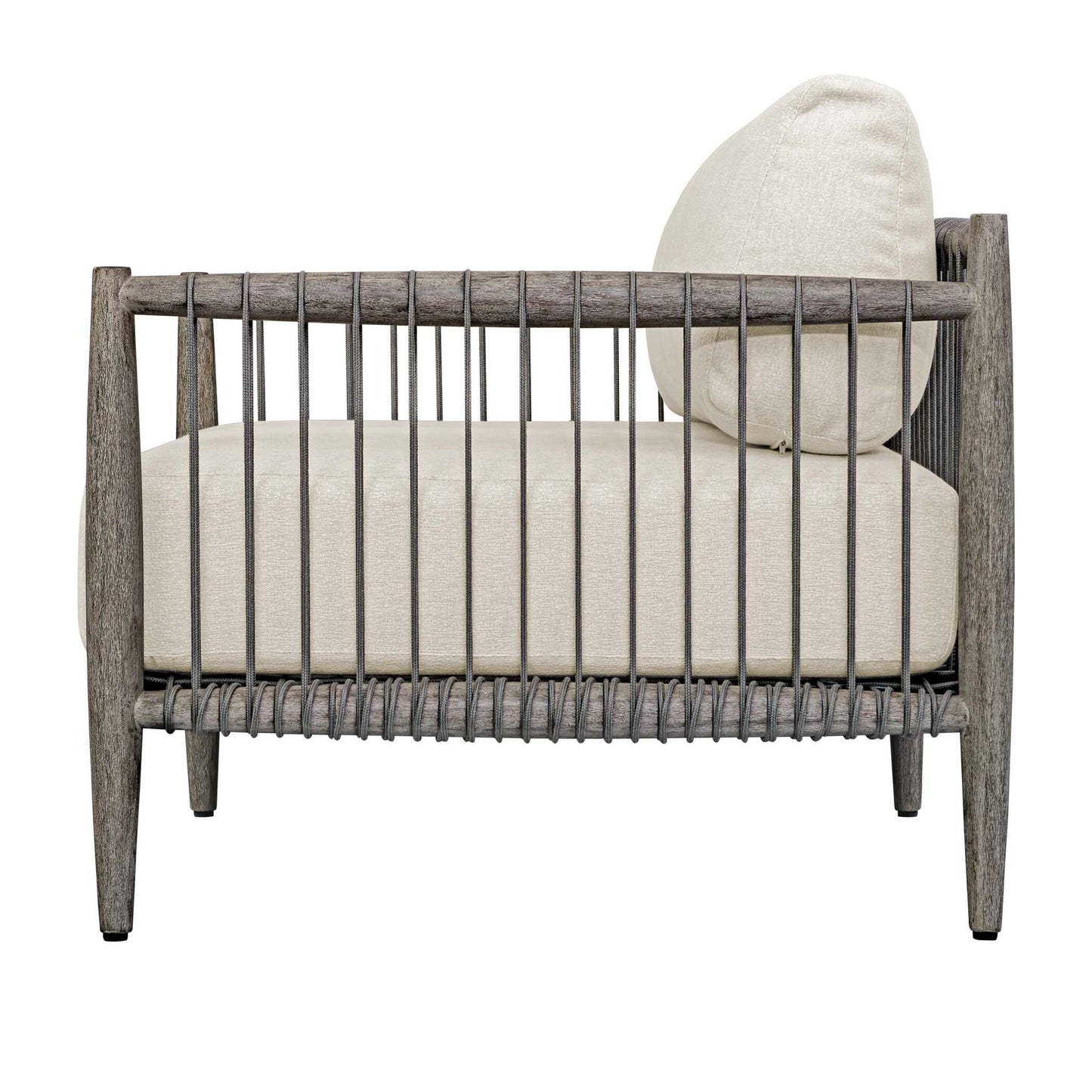 Borneo - Outdoor Lounge Chair - White / Dark Gray