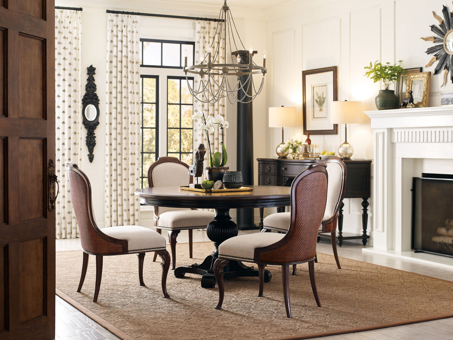 Charleston - Upholstered Side Chair (Set of 2) - Dark Brown