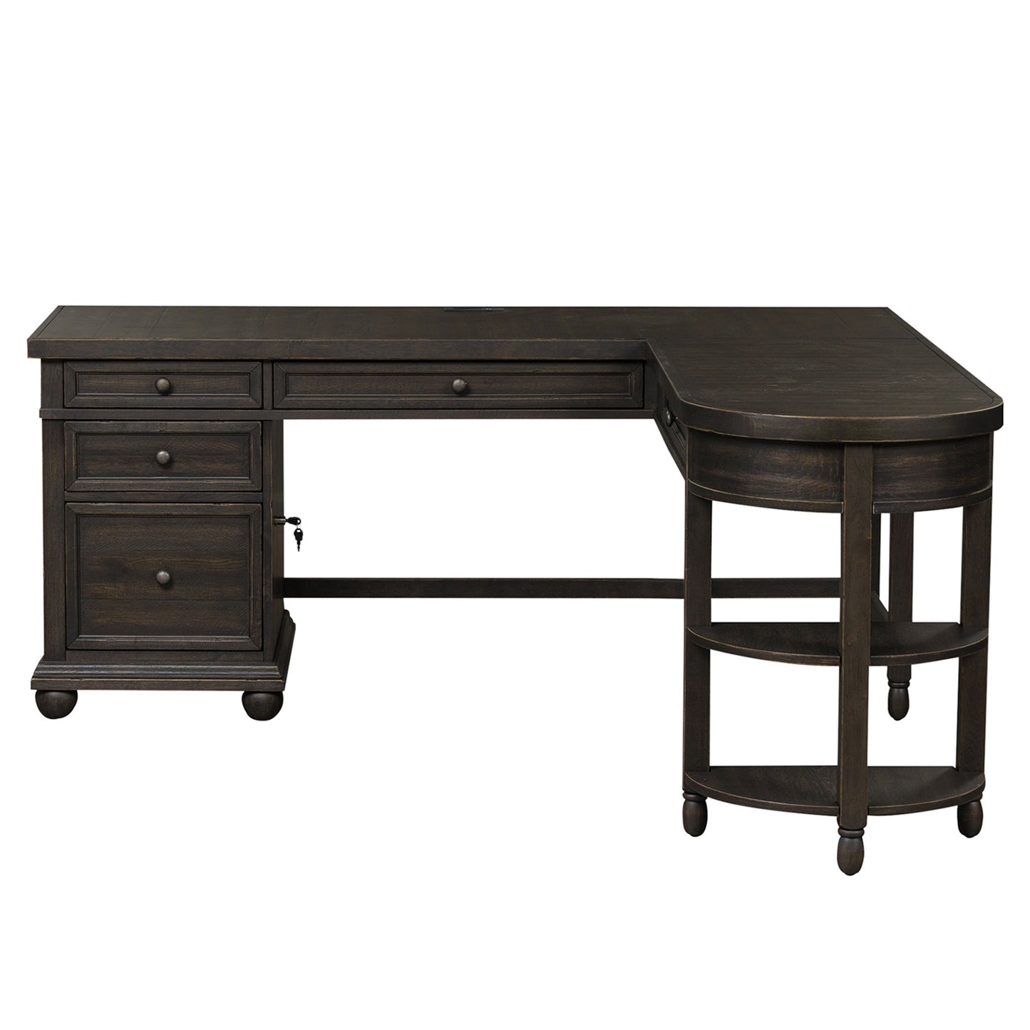 Harvest Home - L Shaped Desk - Black