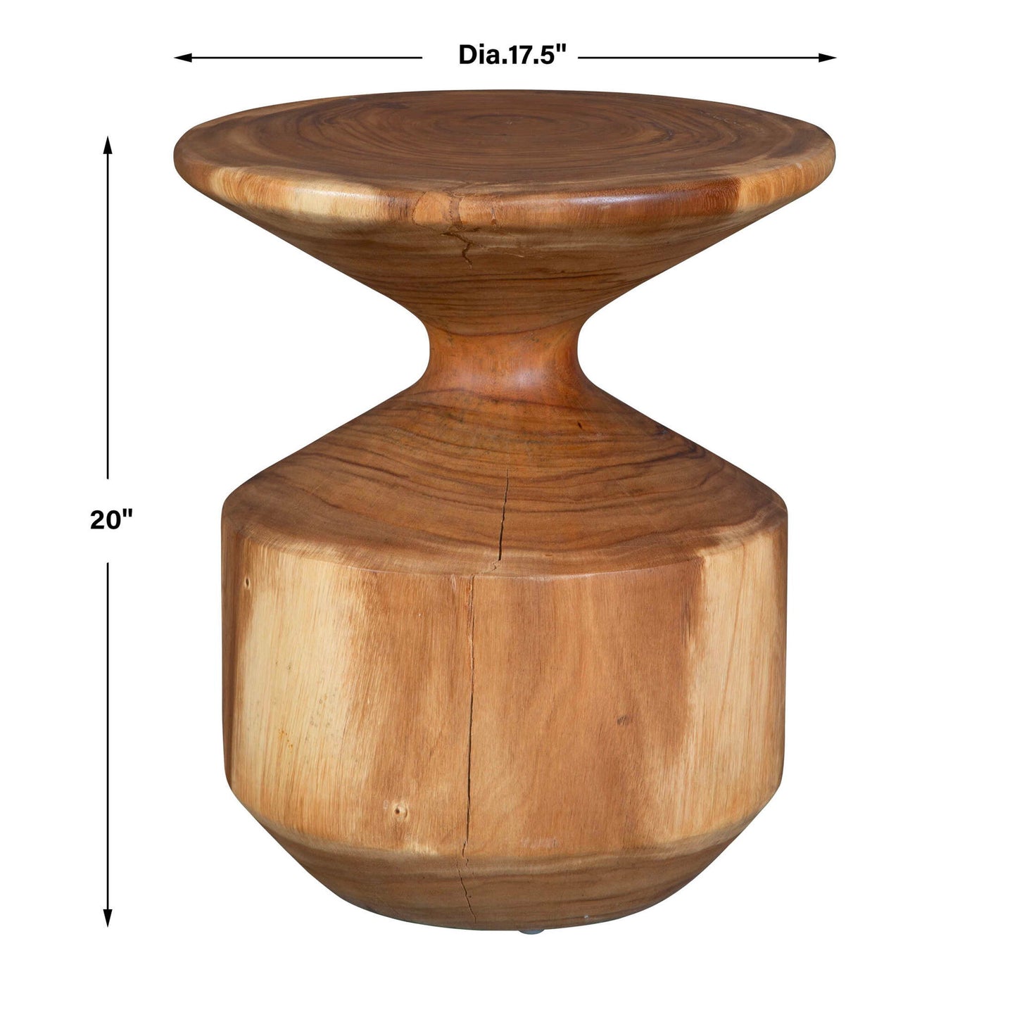 Lynx - Hourglass Accent Table - Dark Brown