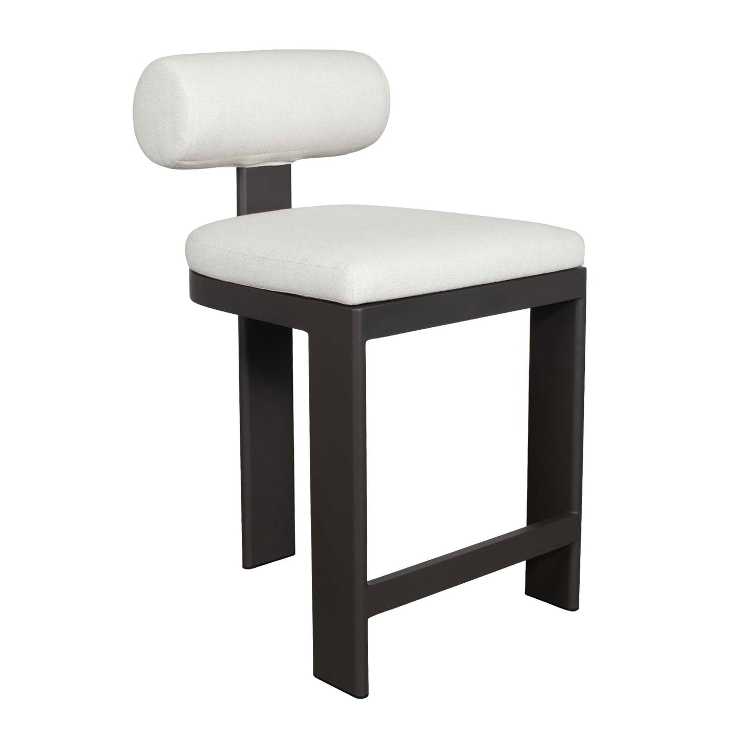 Bolster Back - Outdoor Counter Stool - White