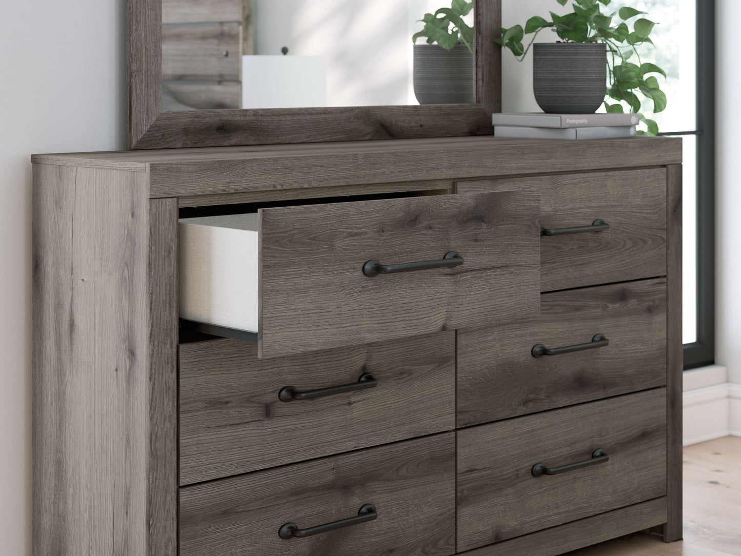 Graystorm - Dresser And Mirror - Brown Gray