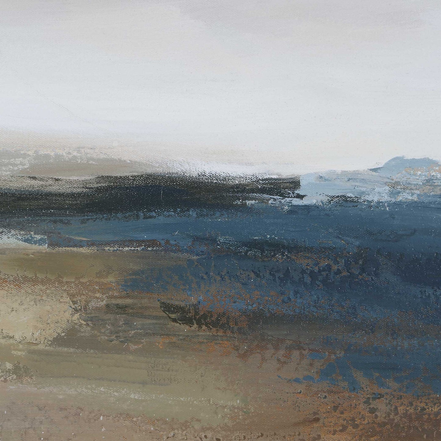 Prairie's Edge - Landscape Canvas - Blue / Gray / Green / White