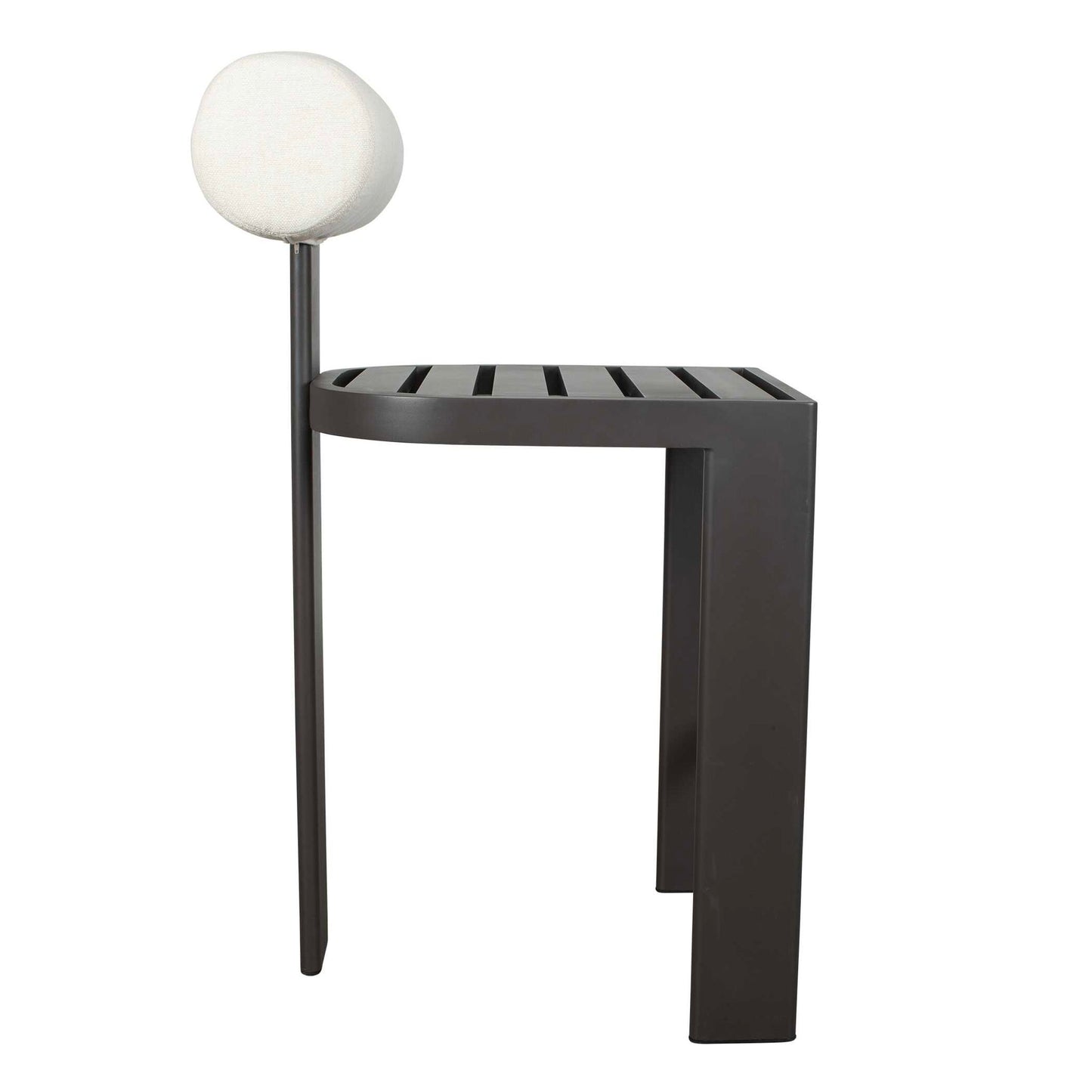 Bolster Back - Outdoor Bar Stool - White / Black