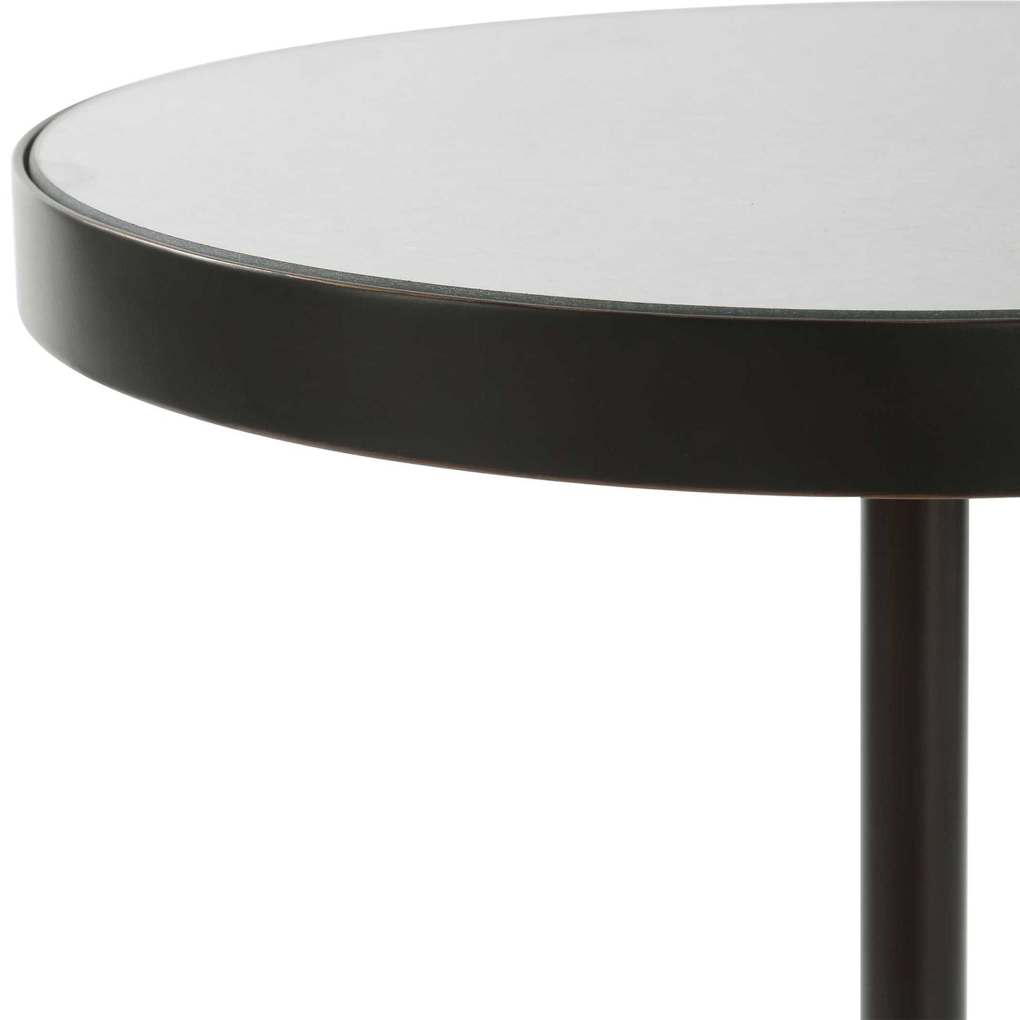 Odesa - Marble Accent Table - Black / White