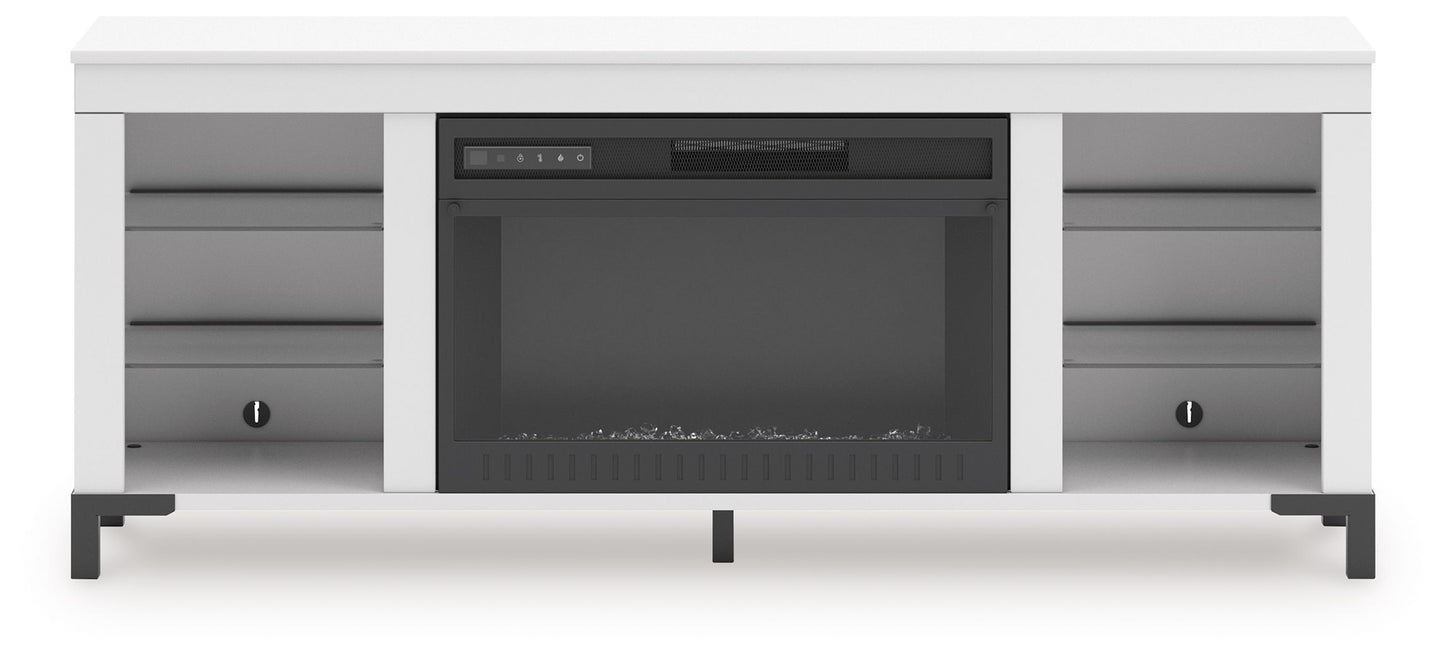 Brollevi - TV Stand With Fireplace - White