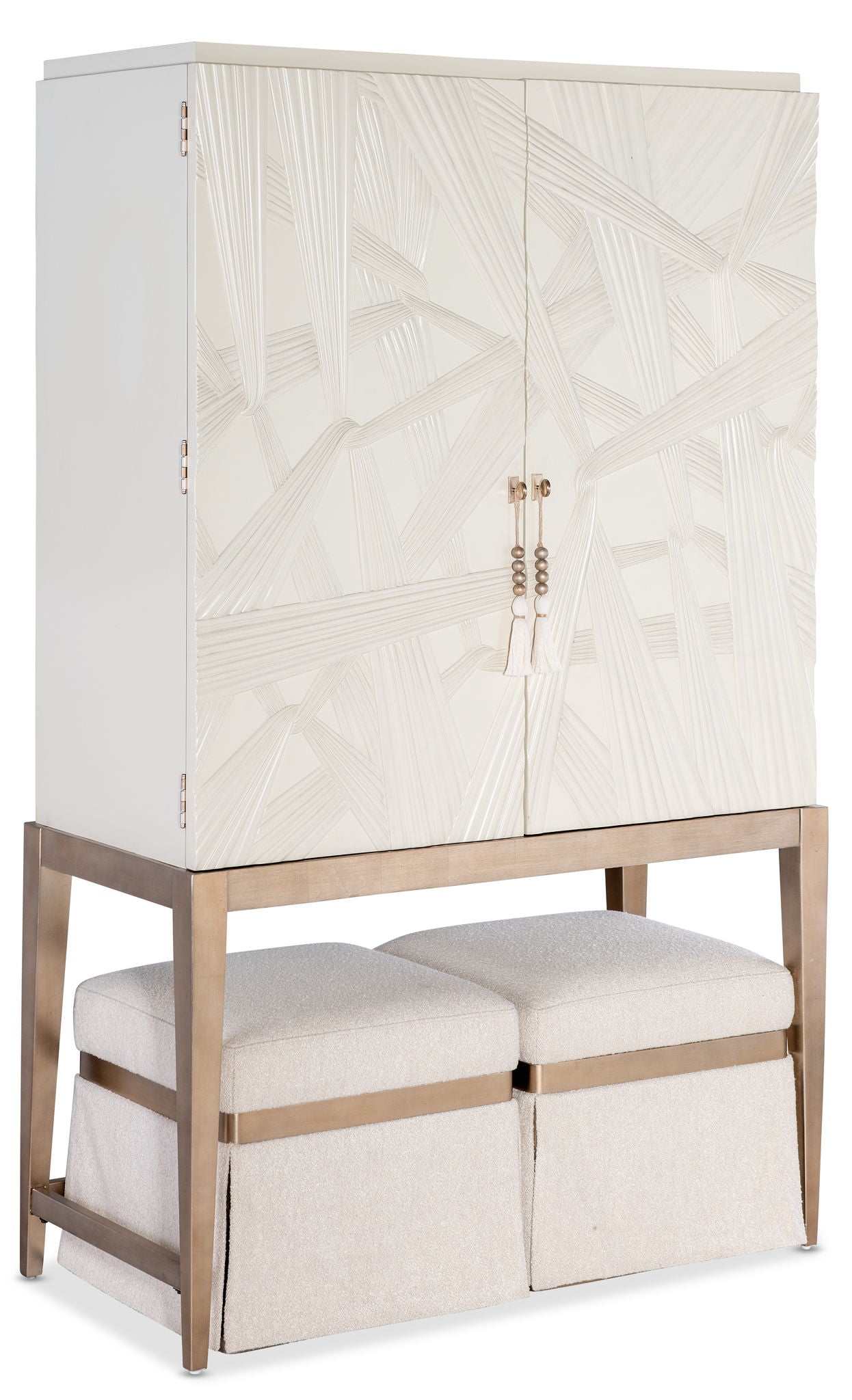 Melange - Dream Weaver Bar Cabinet - White