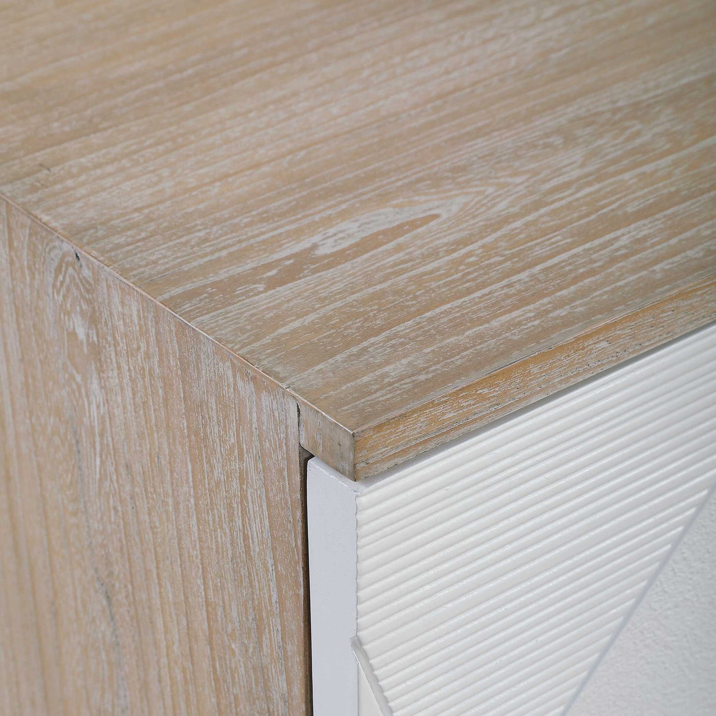 Tightrope - 4 Door Modern Sideboard Cabinet - White & Light Brown