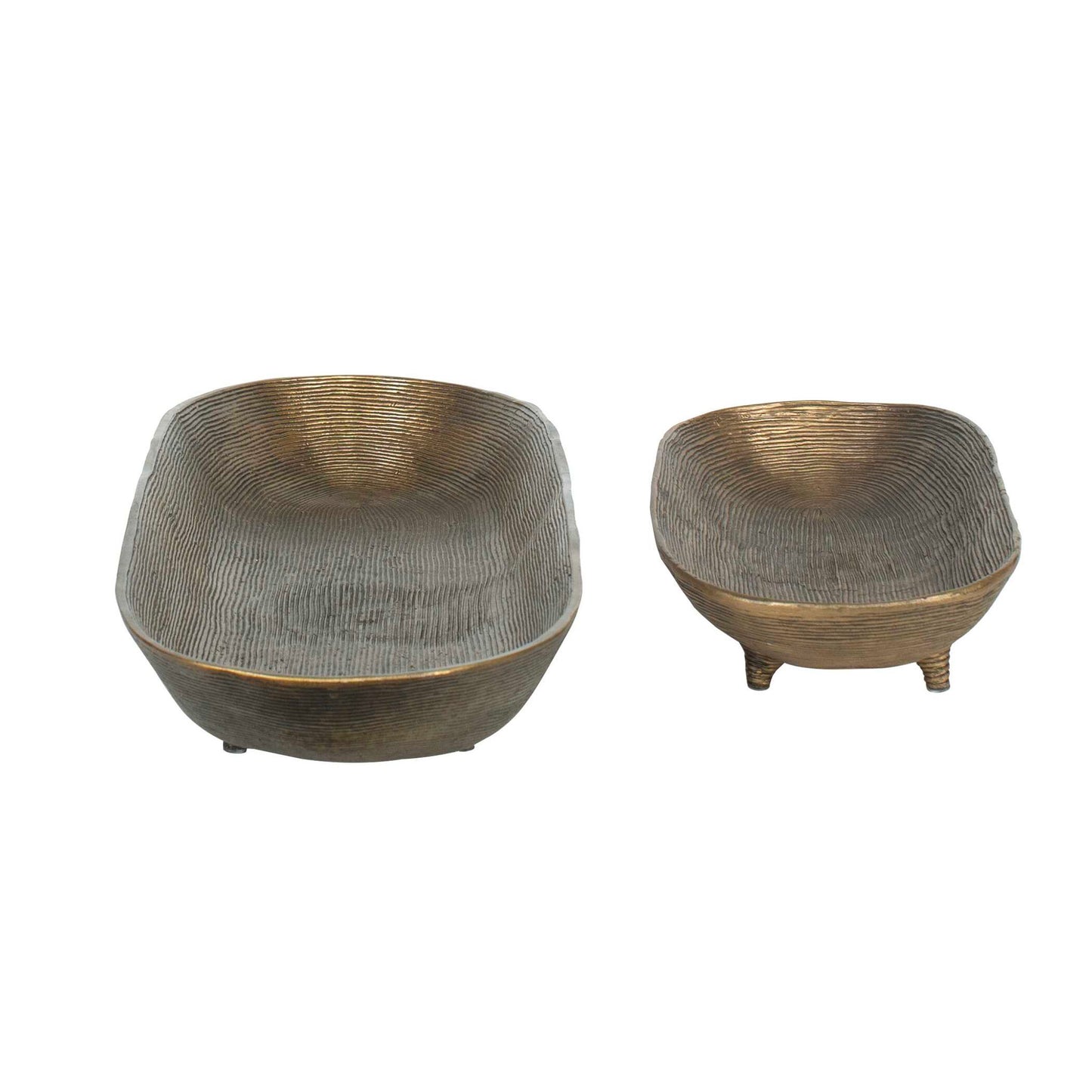 Stratum - Oval Bowls (Set of 2) - Brass