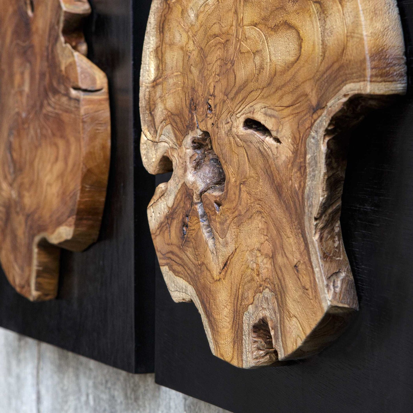 Kolini - Teak Wood Wall Decor (Set of 3)