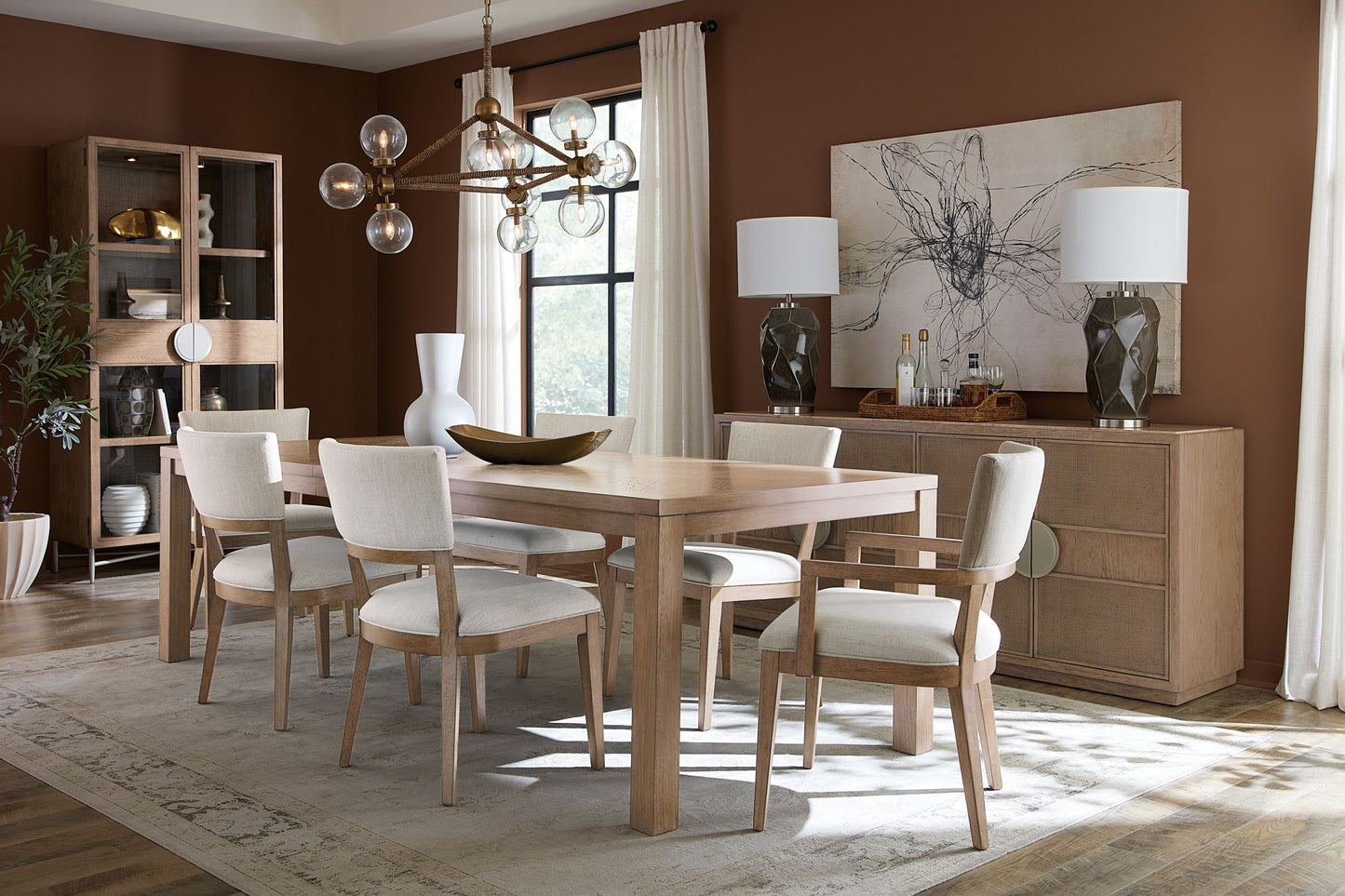 Sonnet - Rectangular Dining Table With One 18" Leaf - Dark Gray / Light Brown