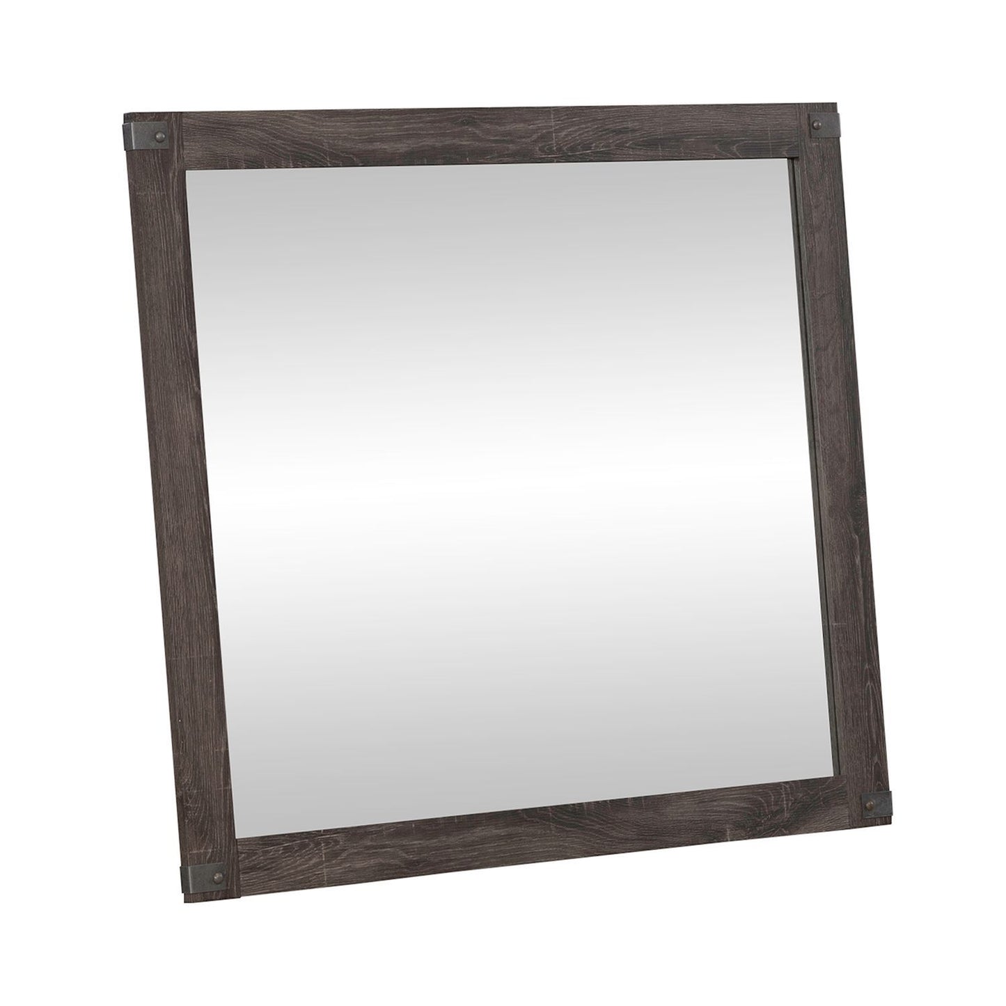 Lakeside Haven - Landscape Mirror - Dark Brown