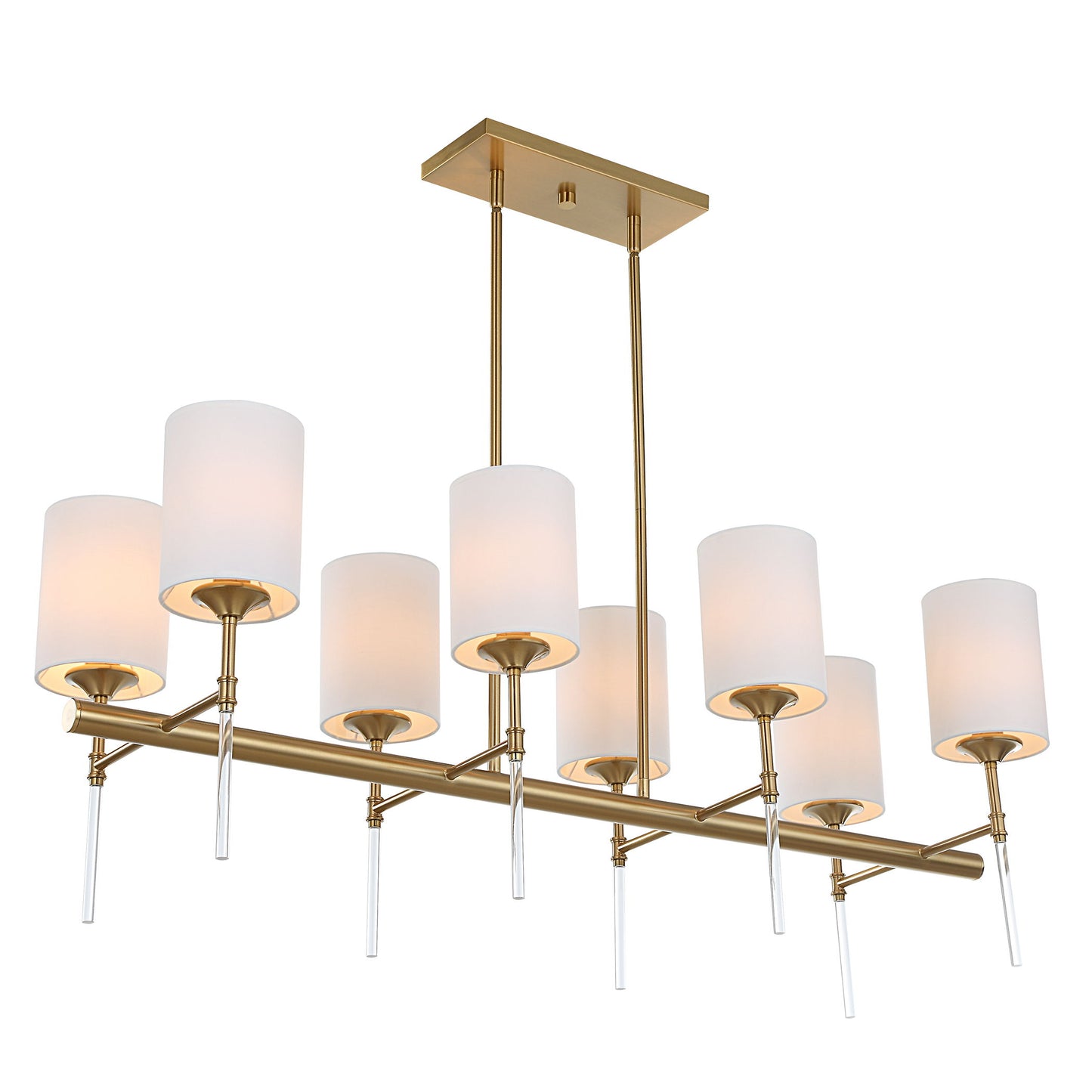 Awyr - 8 Light Linear Chandelier - Bronze