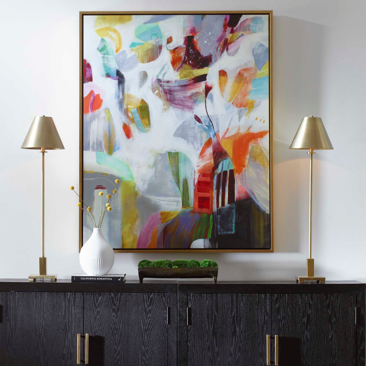 Renewal - Framed Abstract Art - Dark Gray
