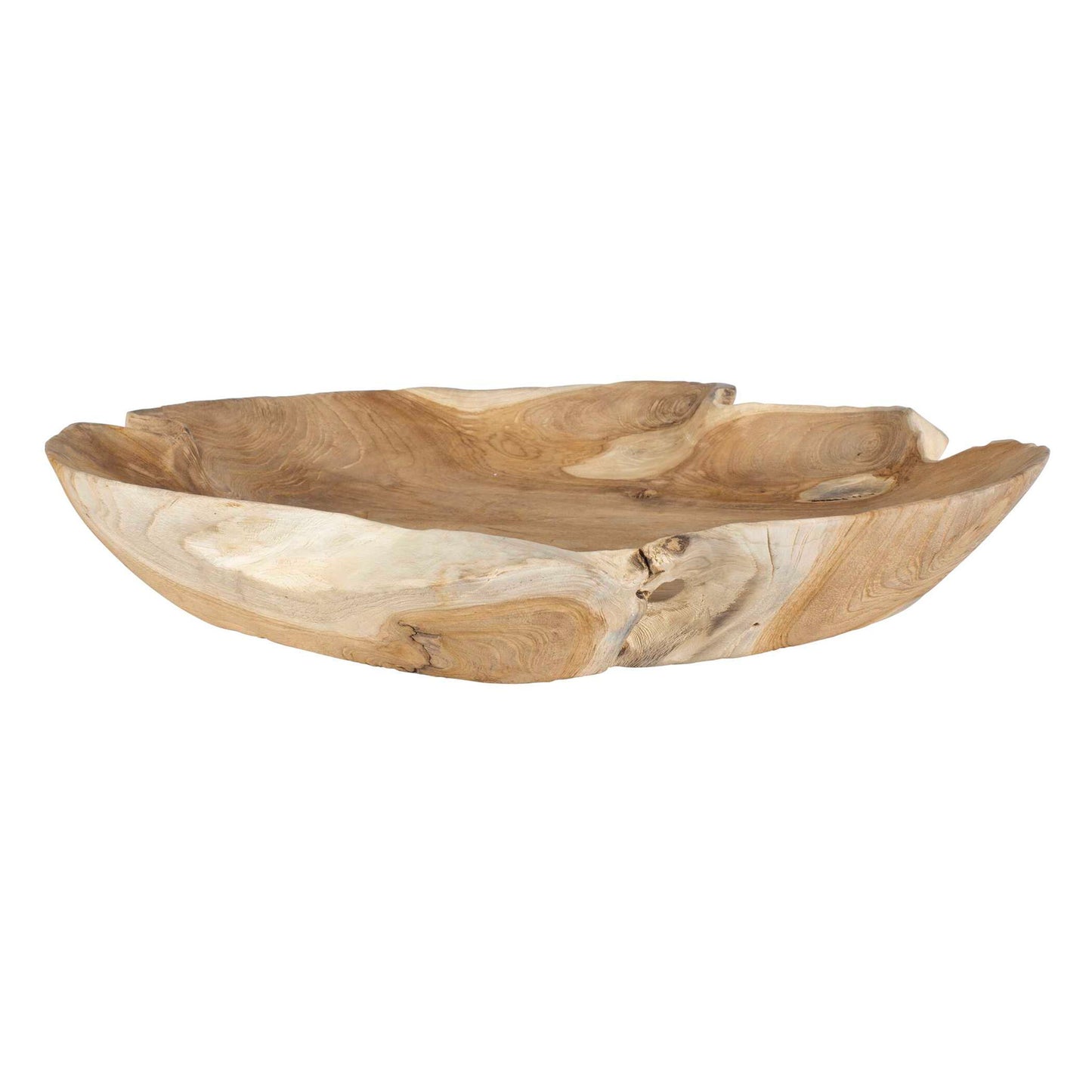 Organic Embrace - Outdoor Teak Bowl - Brown