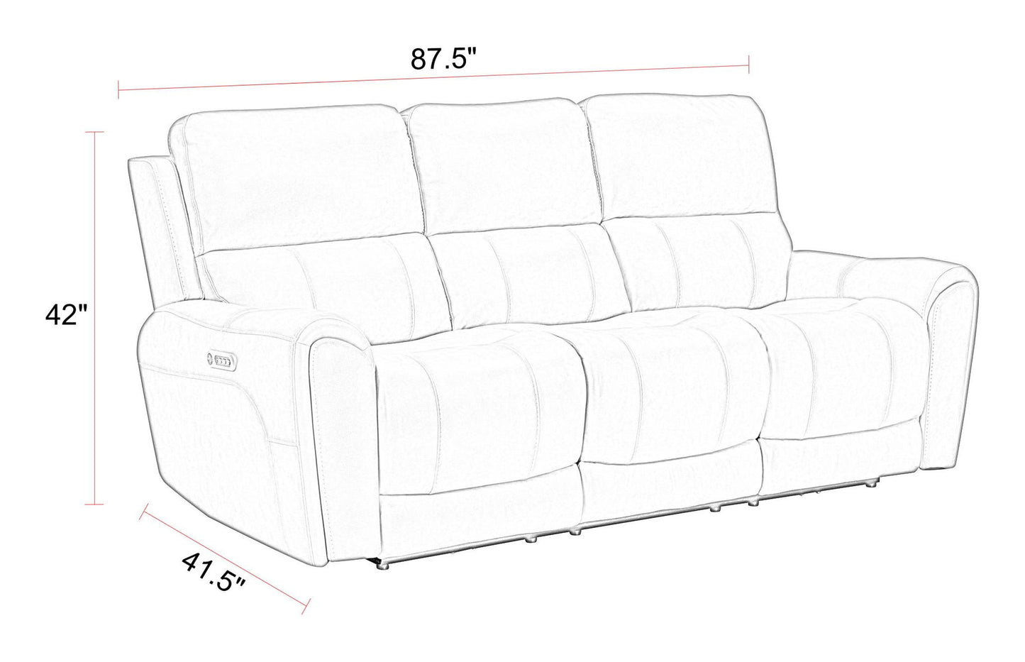 Hancock - Zero Gravity Power Reclining Sofa With Drop Down Table P3