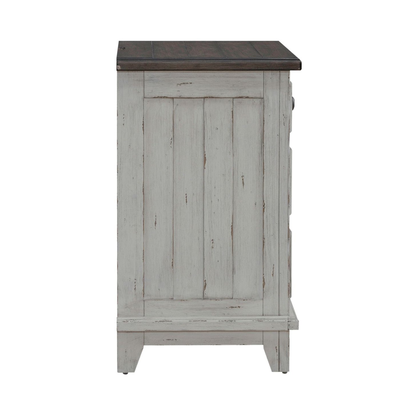 River Place - 3 Drawer Nightstand With Charging Station - White