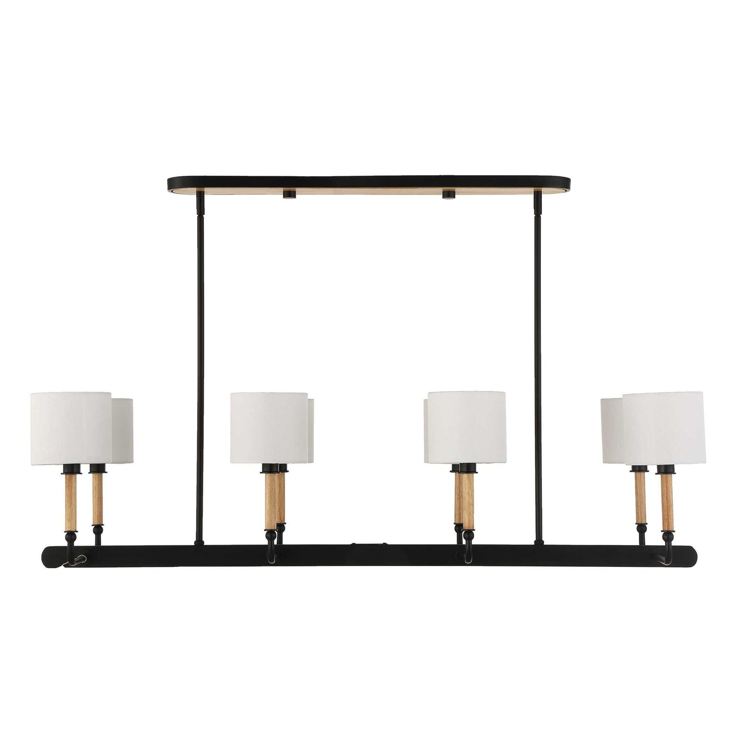 Franconia - 8 Light Pendant - Black / White