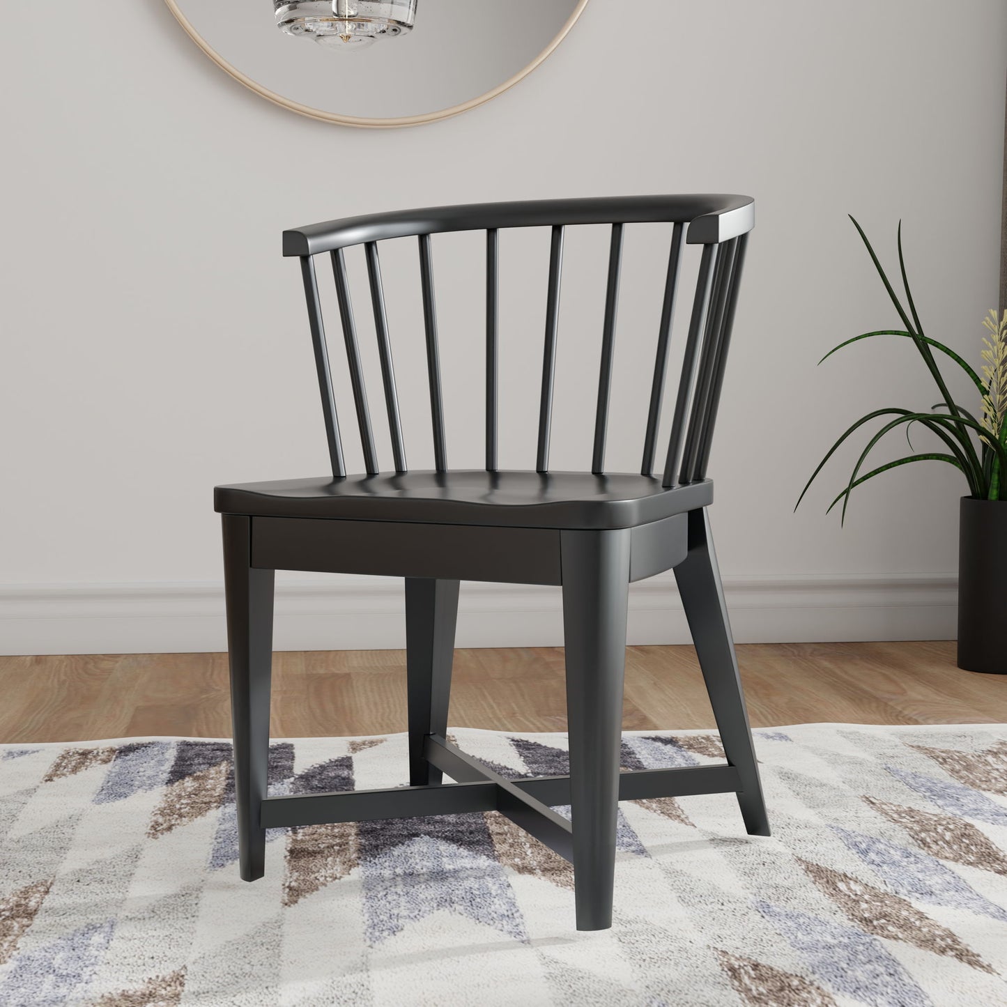 Americana Modern Dining - Barrel Dining Chair (Set of 2) - Black