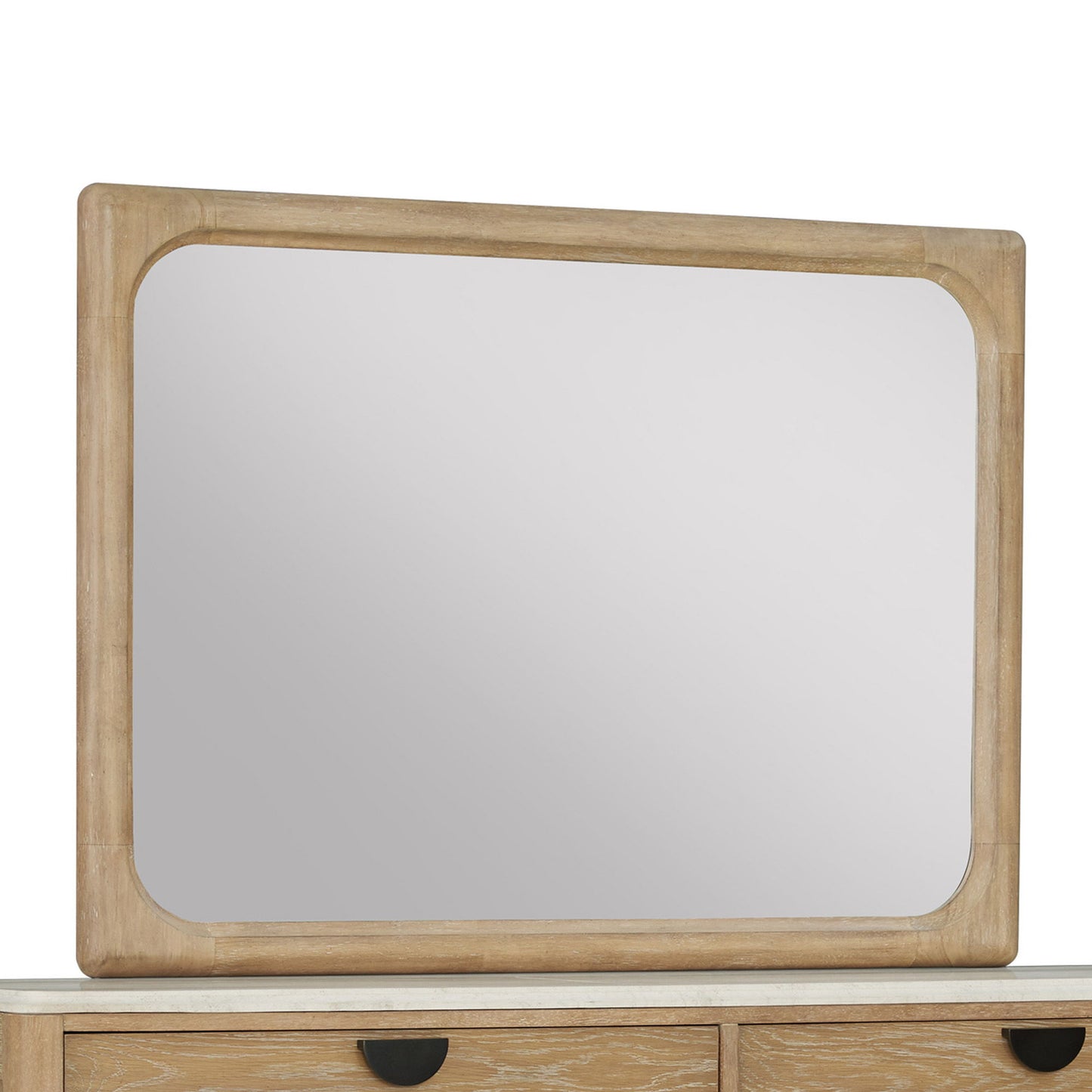 Escape - Bedroom 8 Drawer Dresser And Mirror - Glazed Natural Oak