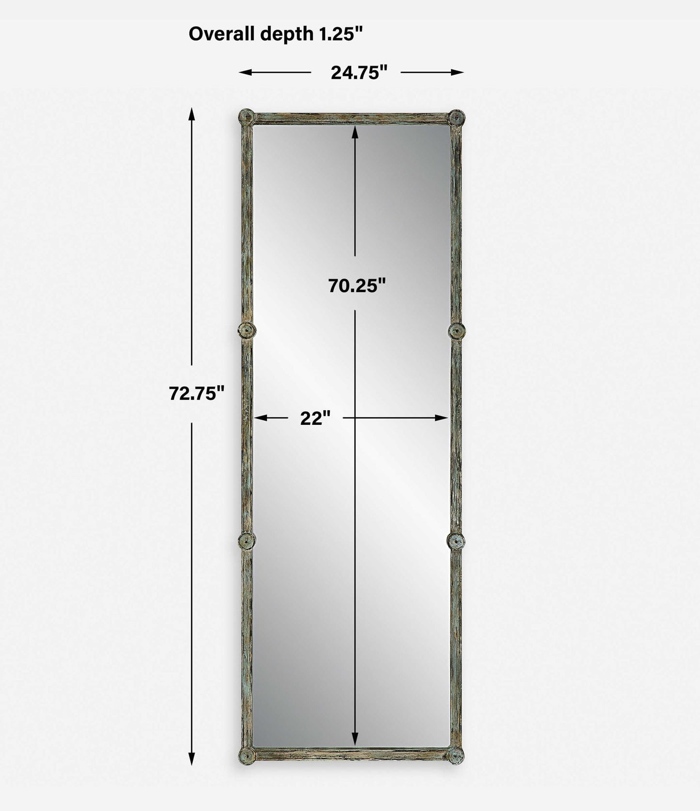 Gattola - Wash Dressing Mirror - Gray