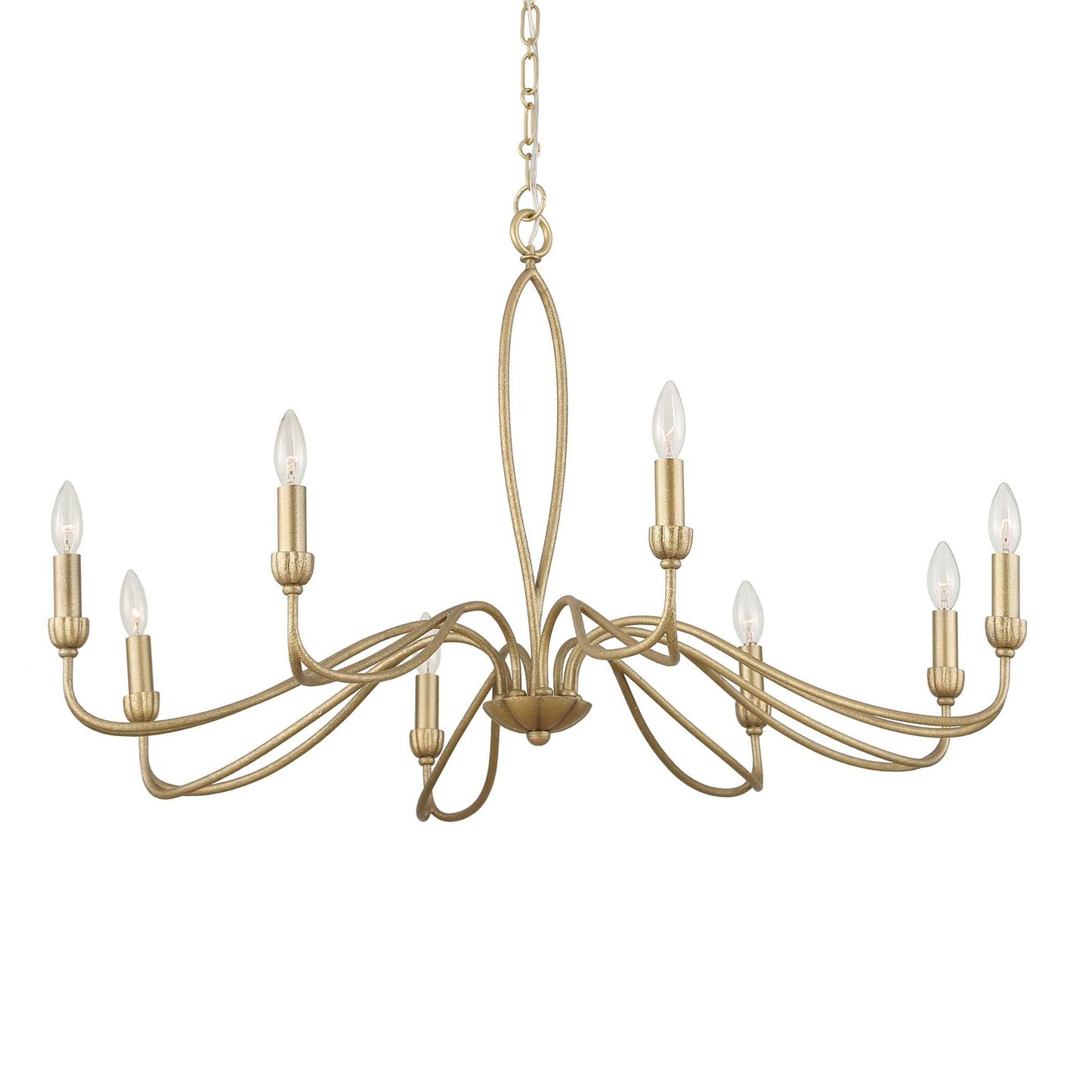 Corella - 8 Light Chandelier - Gold