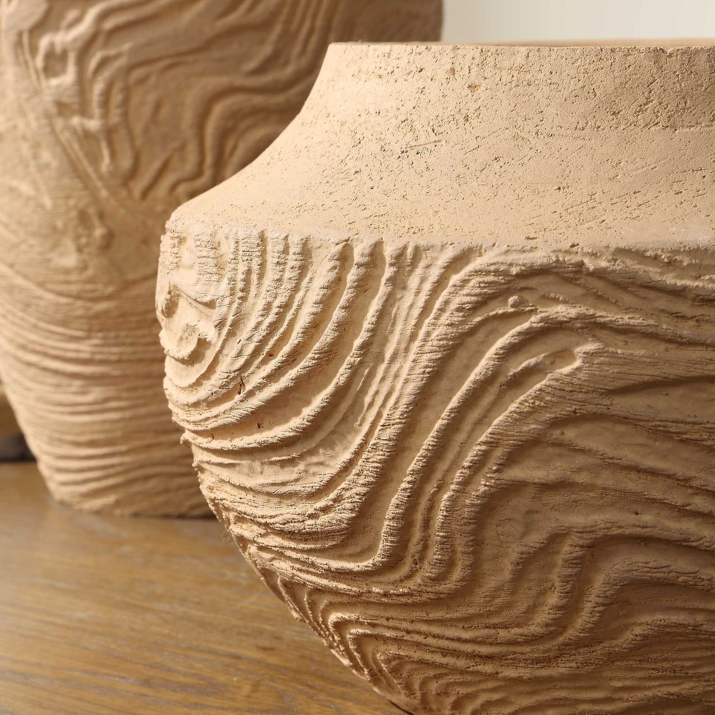 Sandstone Flow - Small Terracotta Vase - Light Brown