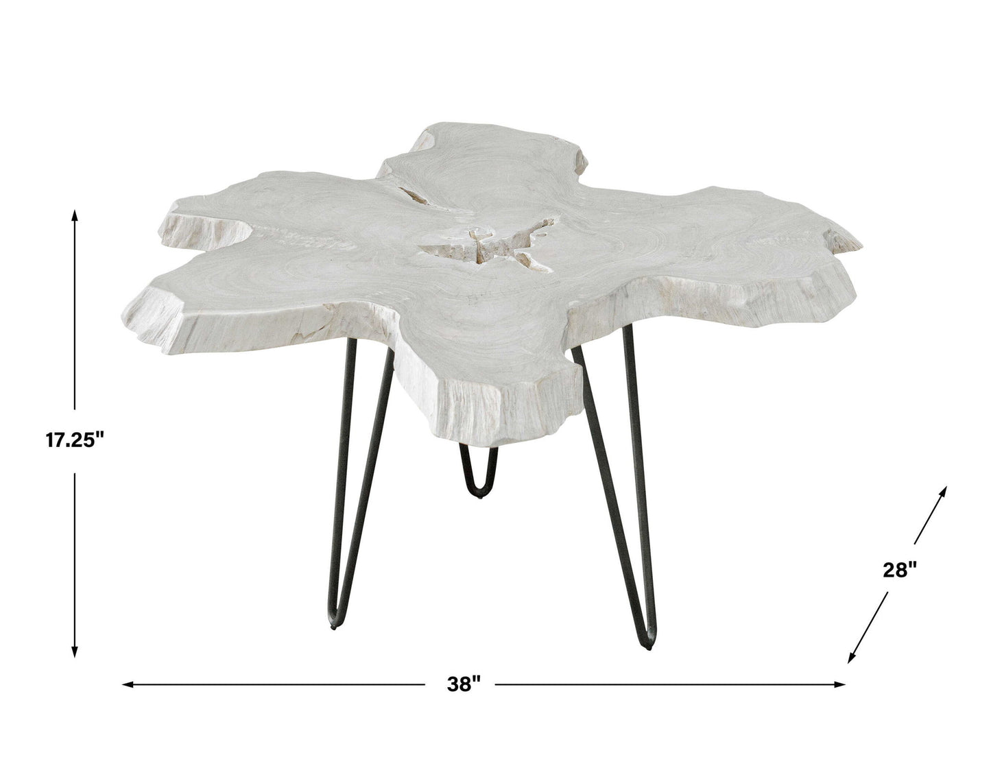 Trillium - Bleached Teak Coffee Table