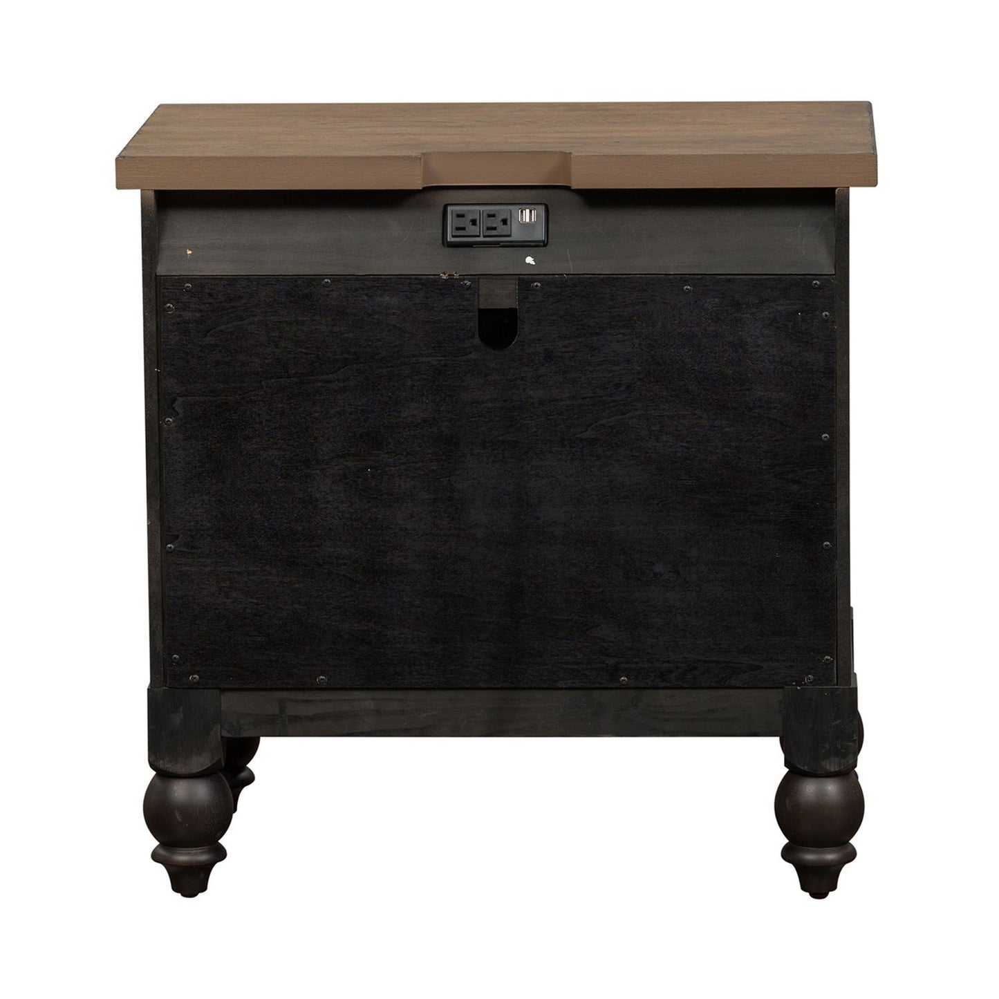 Americana Farmhouse - 2 Drawer Night Stand With Charging Station