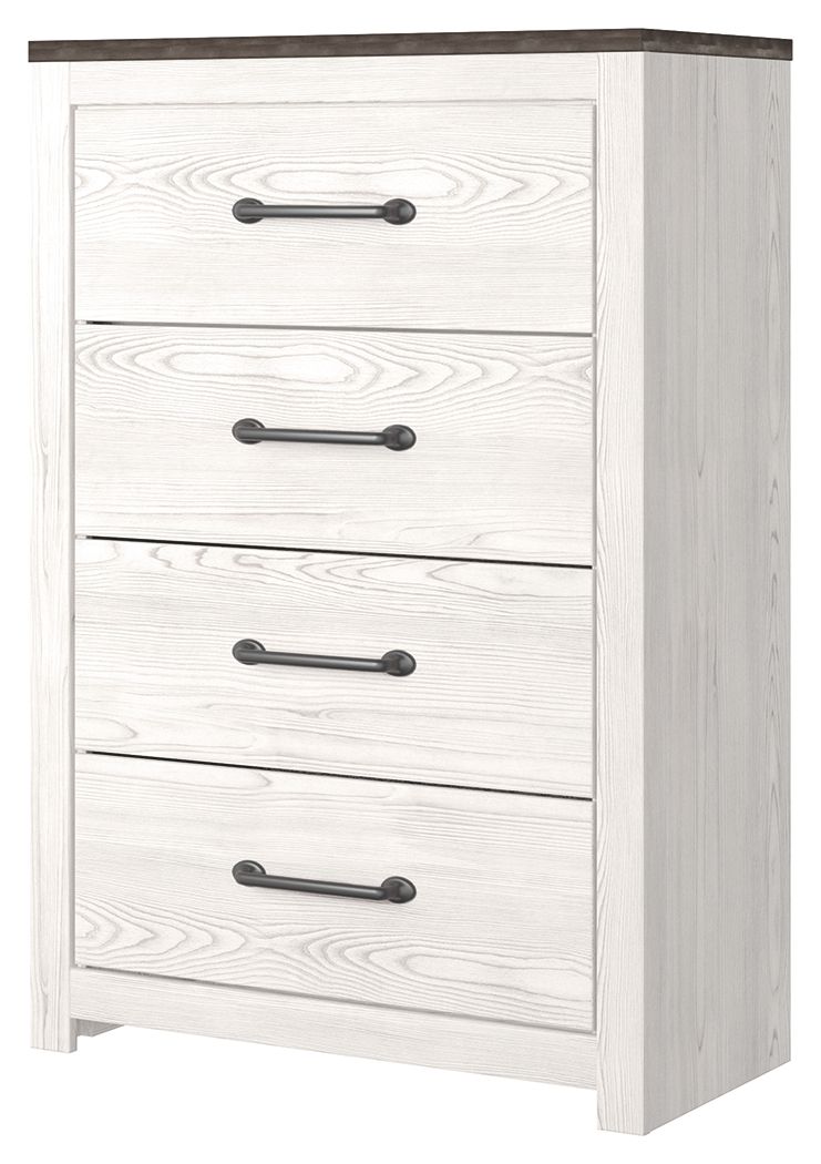 Gerridan - Four Drawer Chest - White / Gray