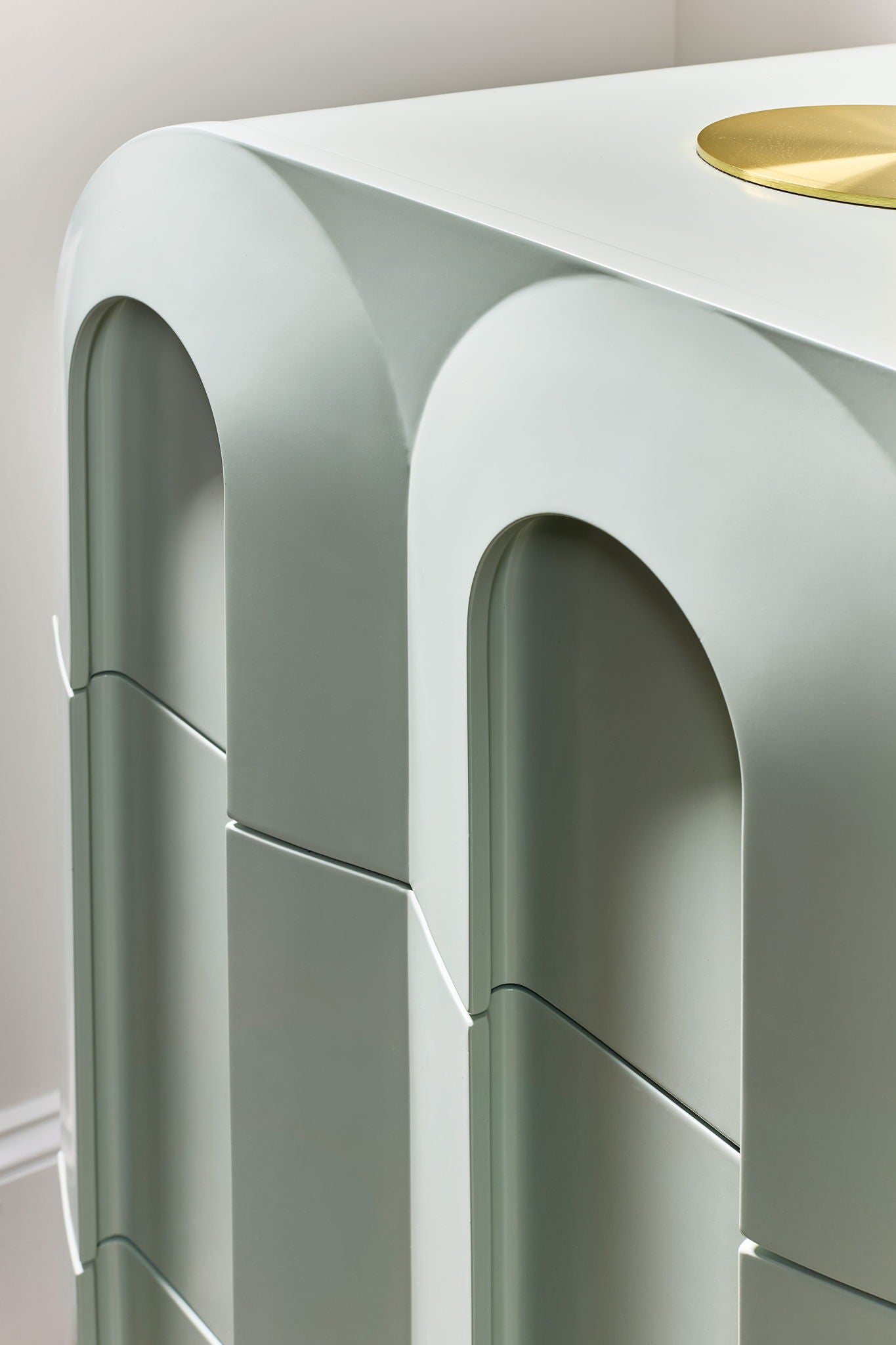 Commerce And Market - Groove Three-Drawer Chest - Light Blue