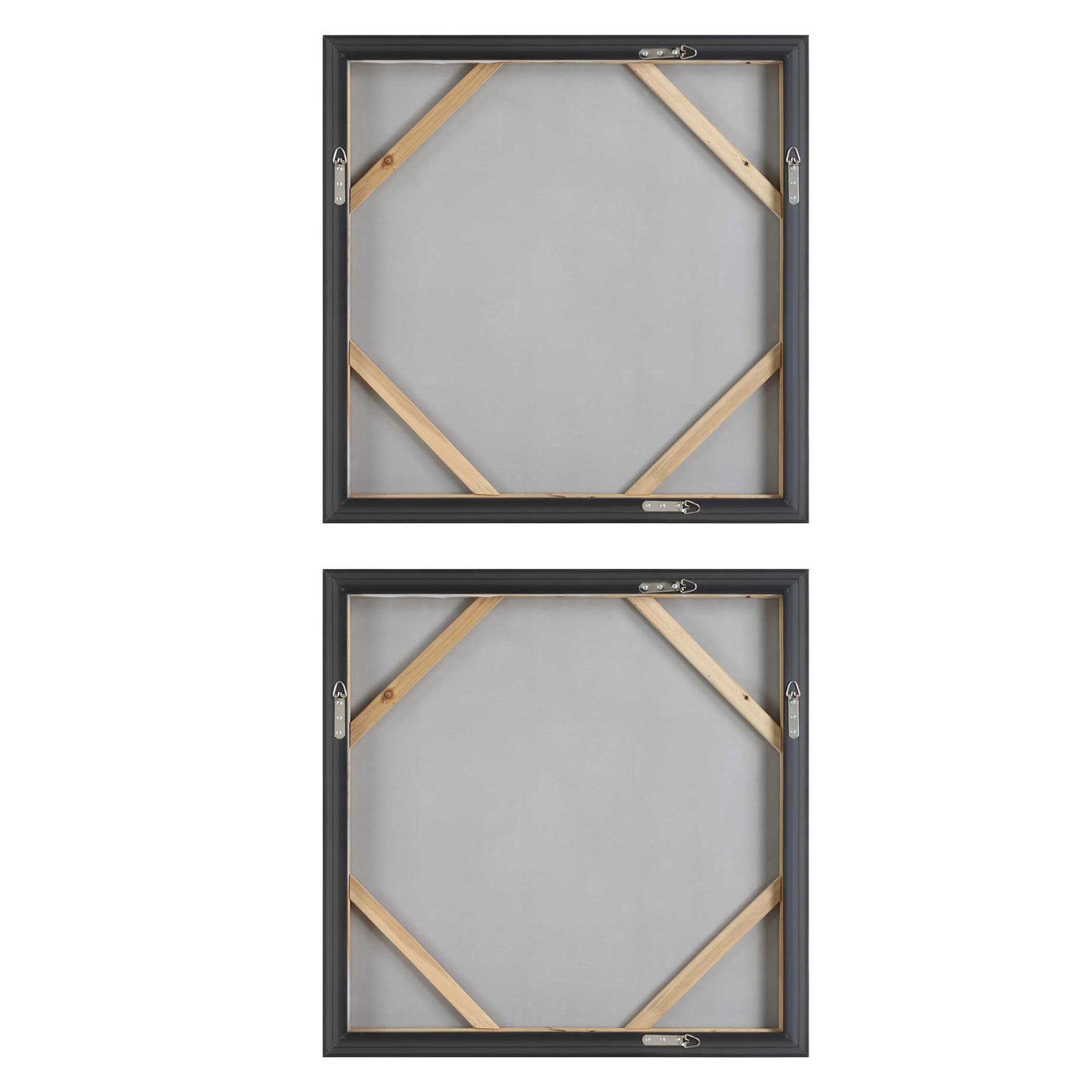 Unpredictable Hand - Painted Canvases (Set of 2) - Gray