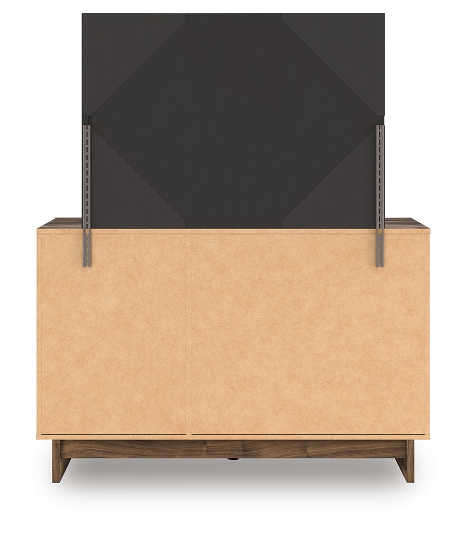 Chirason - 3 Pc. - Full Panel Storage Bed, Dresser And Mirror - Brown