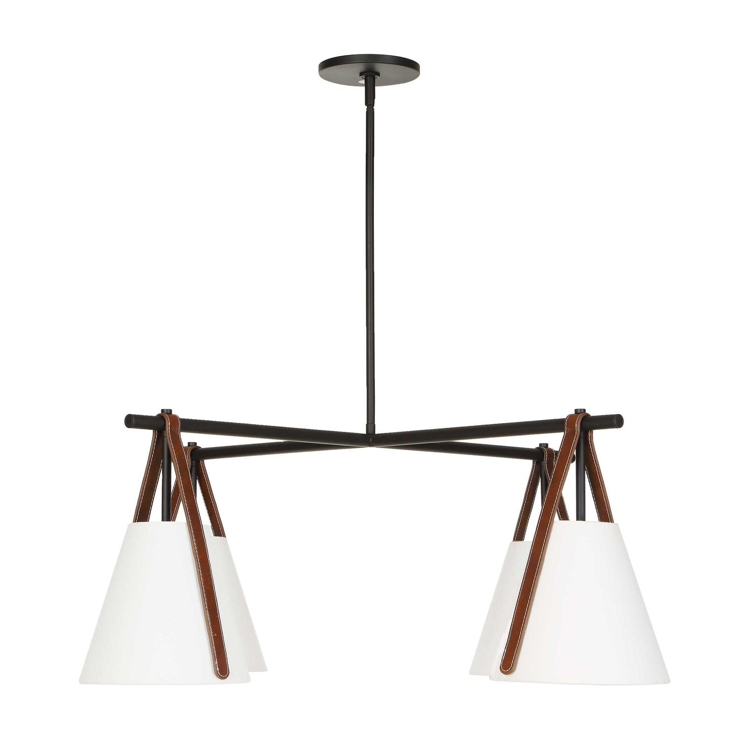 Reins - Accent Straps 4 Light Chandelier - Black