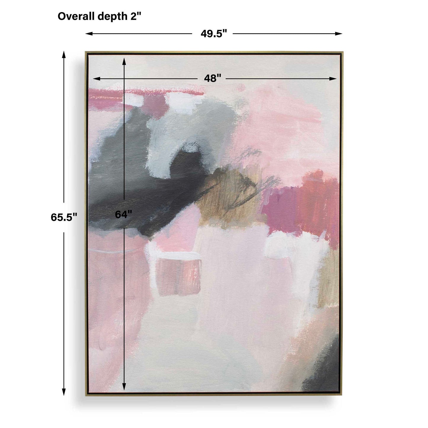 Process - Framed Abstract Art - Black / Gold / Gray / Green / Pink / Purple / White