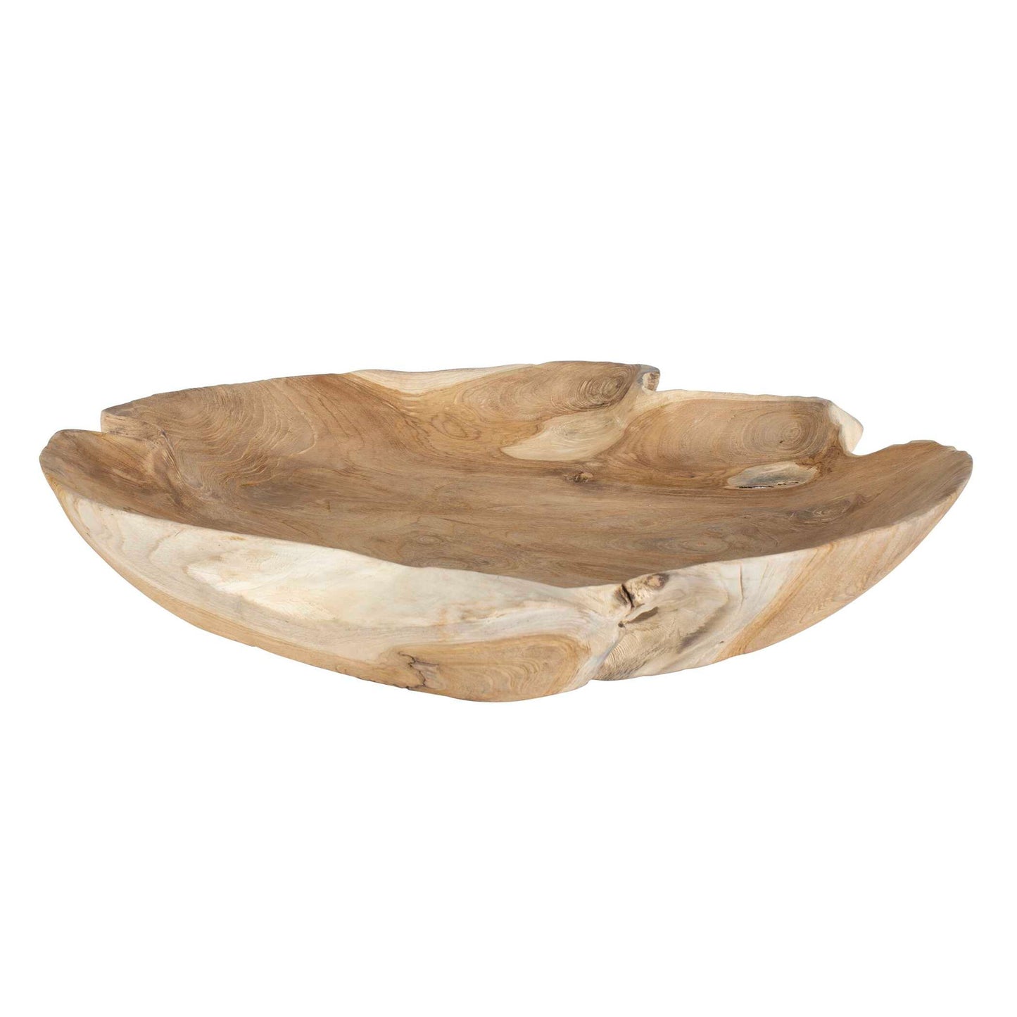 Organic Embrace - Outdoor Teak Bowl - Brown