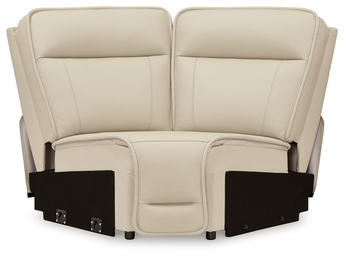 Double Deal - 4-Piece Power Reclining Sectional - Almond