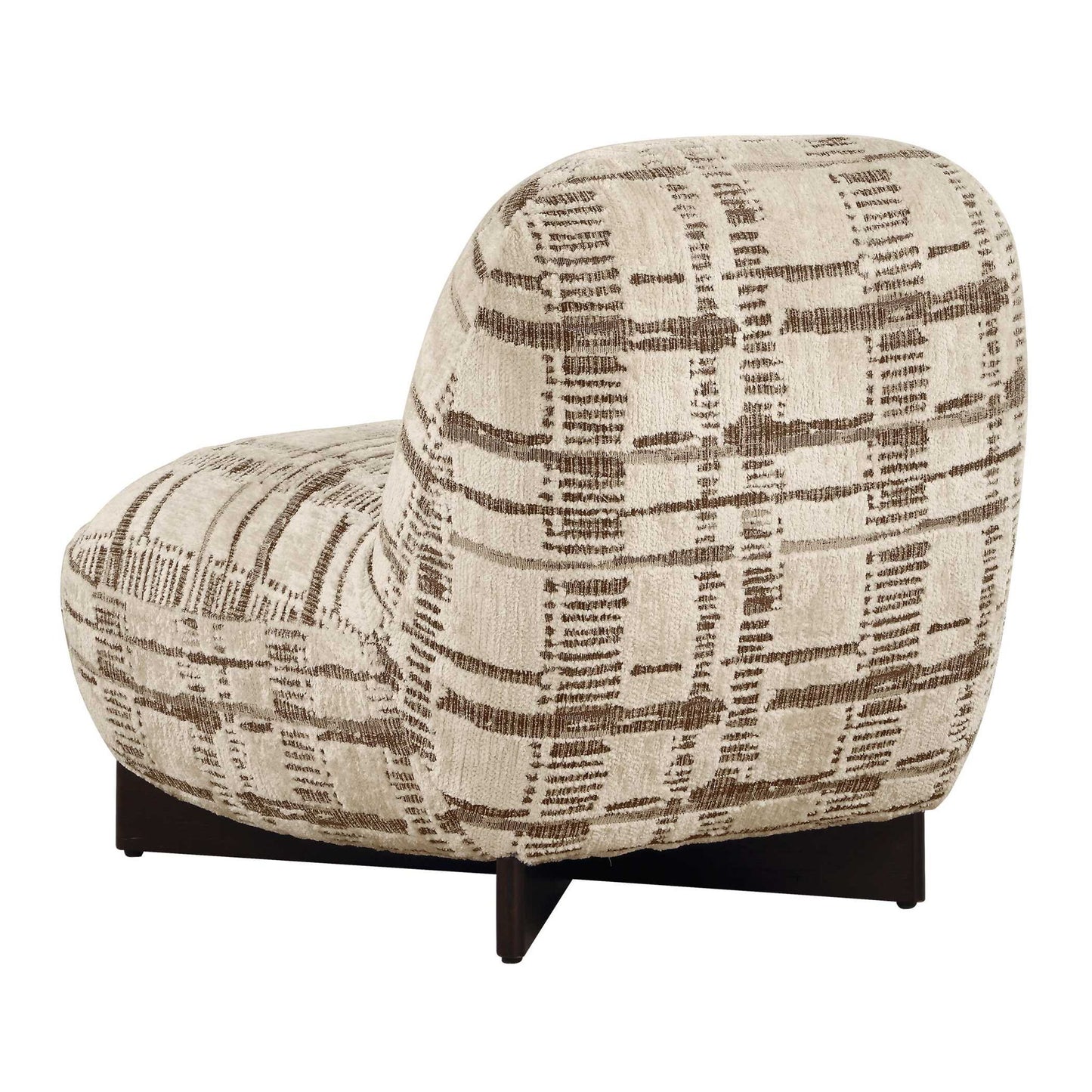 Evans - Modern Armless Accent Chair - Beige / Brown